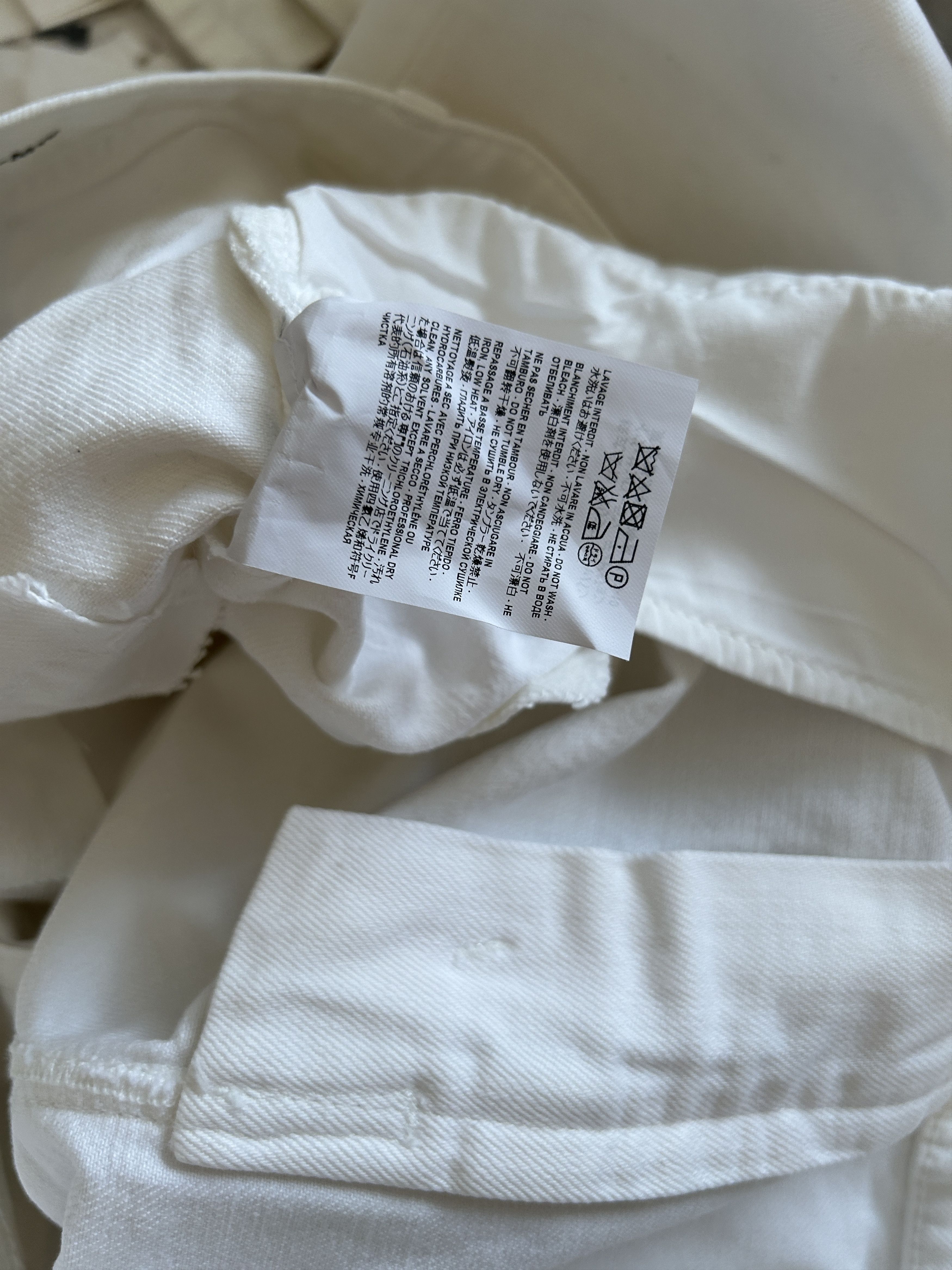 Hedi Slimane D10 M/SK-LW White Distressed Skinny Jeans 415452 y888L HEDI Size US 32 / EU 48 - 8 Thumbnail