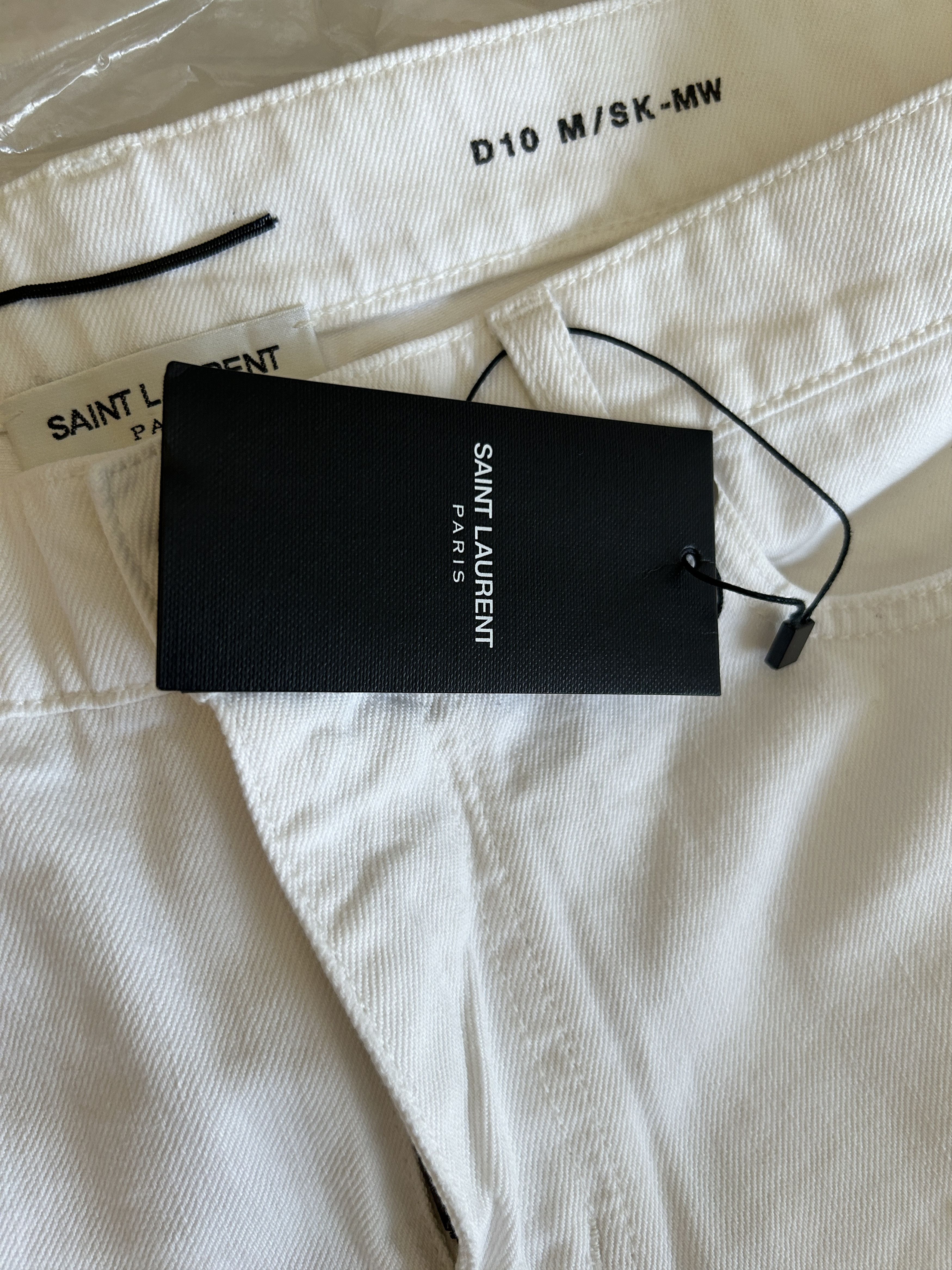 Hedi Slimane D10 M/SK-LW White Distressed Skinny Jeans 415452 y888L HEDI Size US 32 / EU 48 - 7 Thumbnail