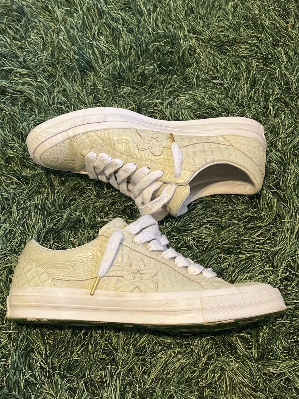 Converse × Golf le Fleur × Tyler The Creator 🐊 Gator Golf Le Fleur Cream Unos With Original Box 319/333 🐊 Size US 12 / EU 45 - 2 Thumbnail