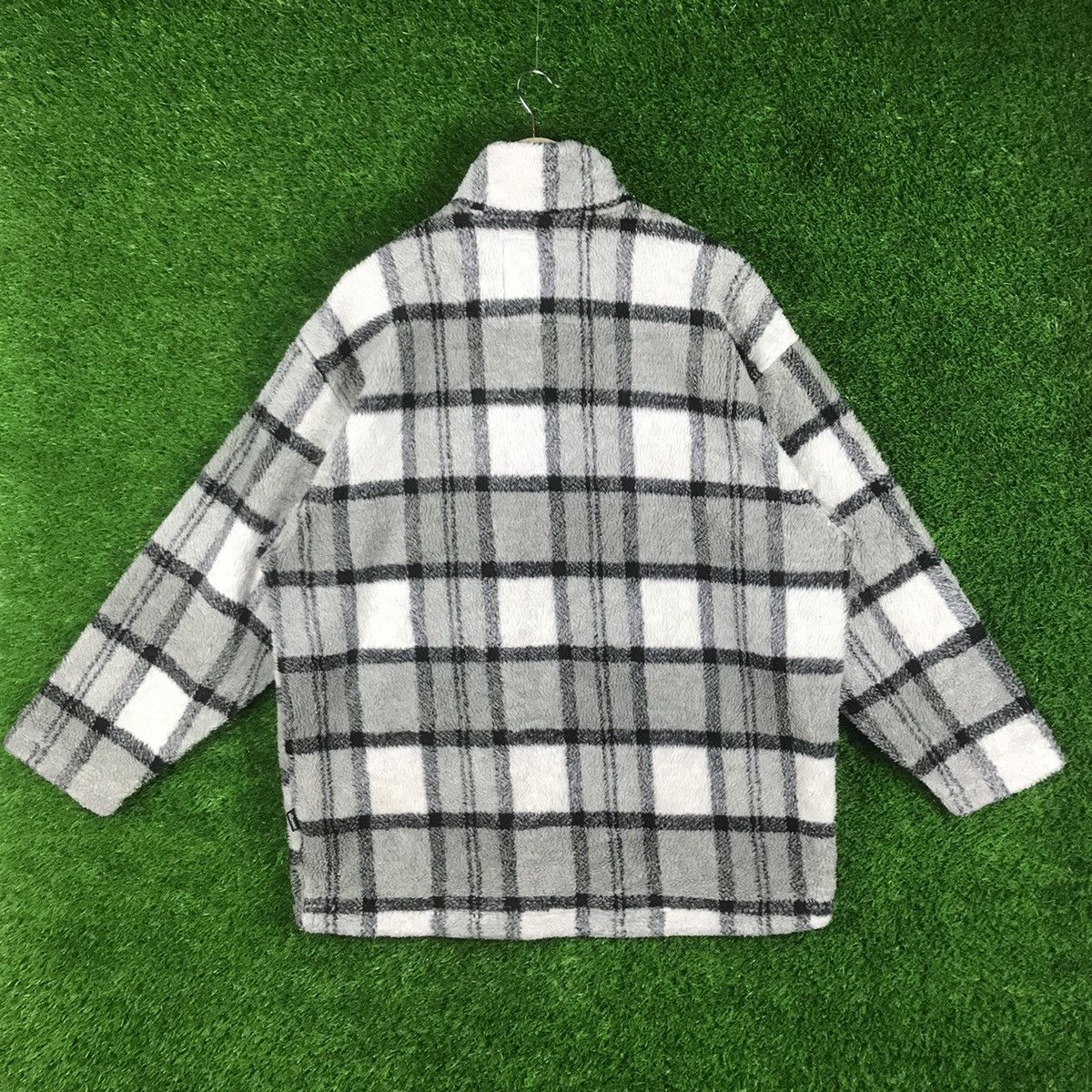 Ellesse Vintage Ellesse Plaid Tartan Fleece Jacket Size US L / EU 52-54 / 3 - 4 Thumbnail