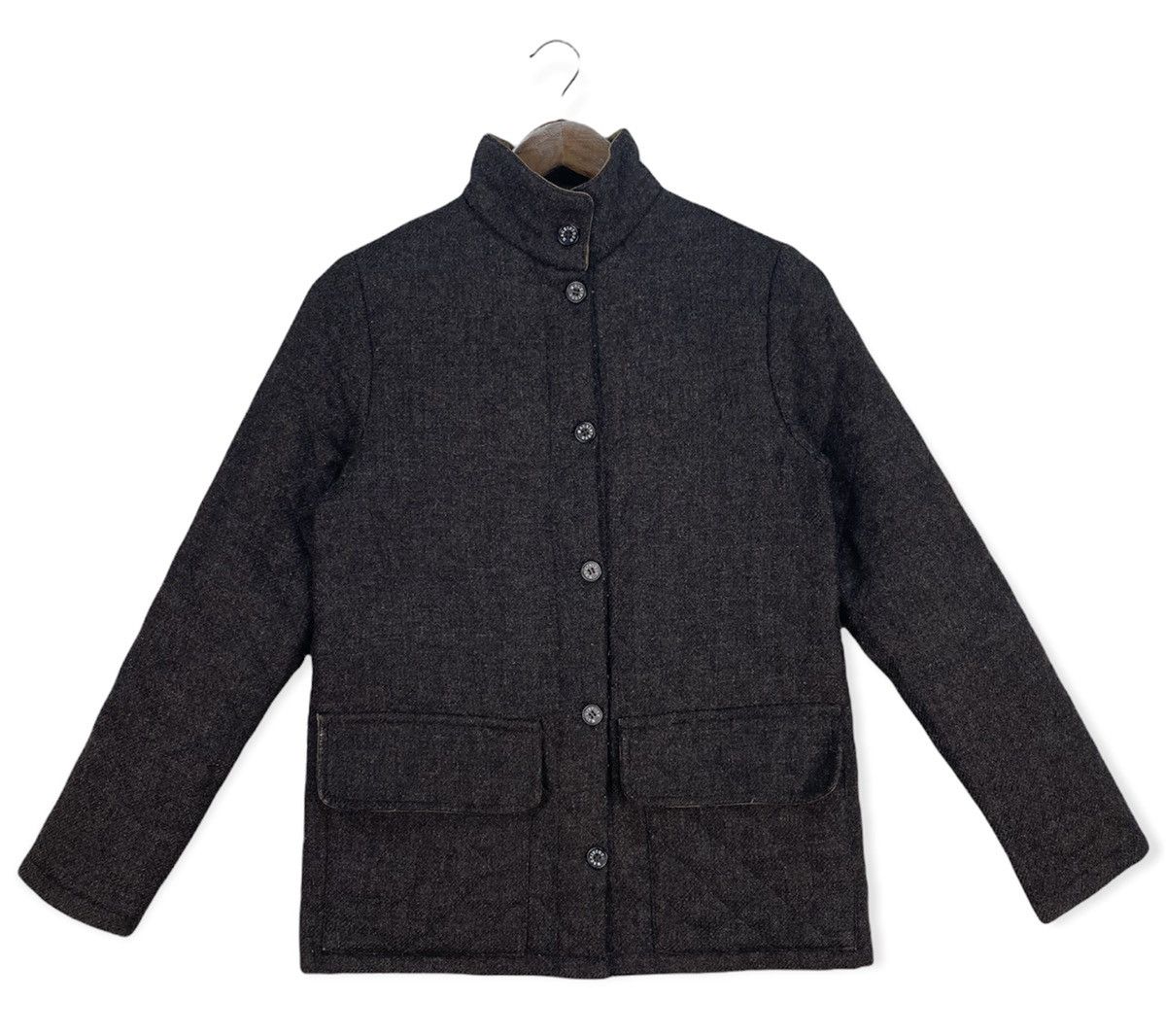 image of Mackintosh Quilted Jacket in Dark Brown, Men's (Size Small)