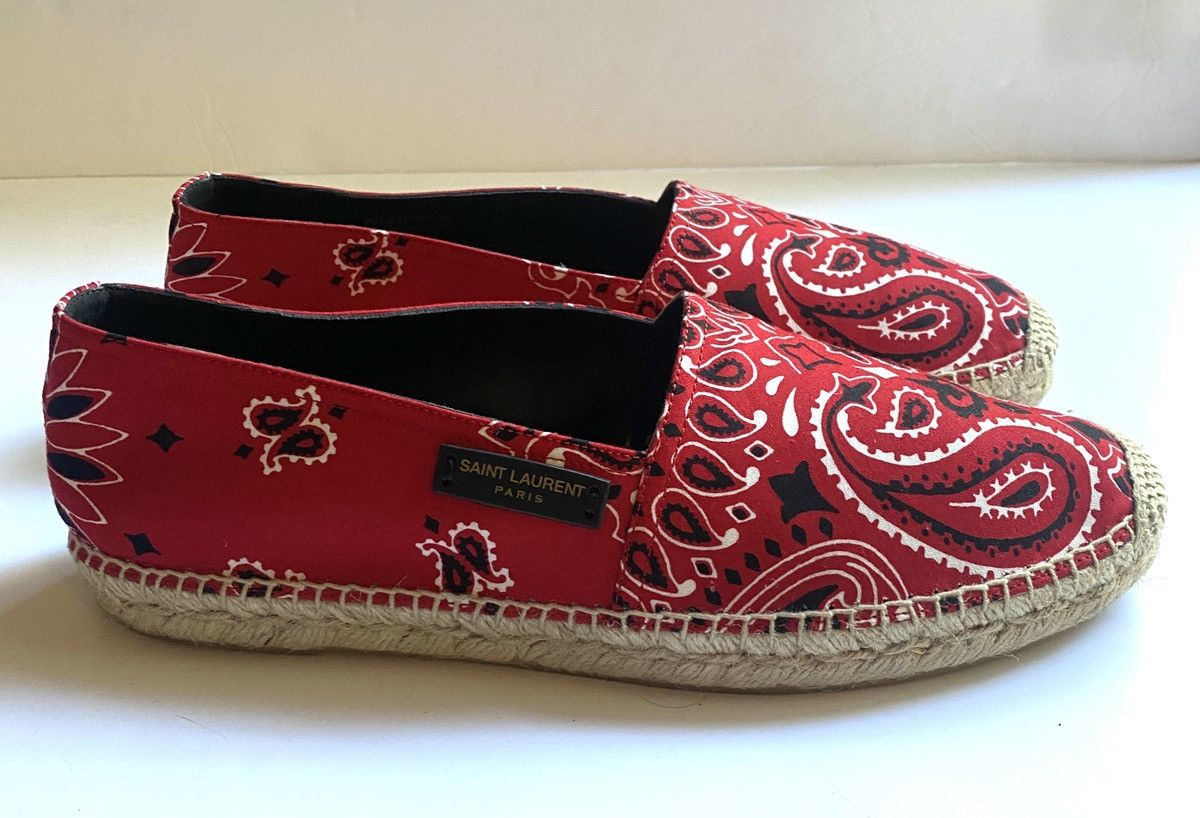 image of Saint Laurent Paris Espadrilles Size 41 Nib Shoes in Red, Men's