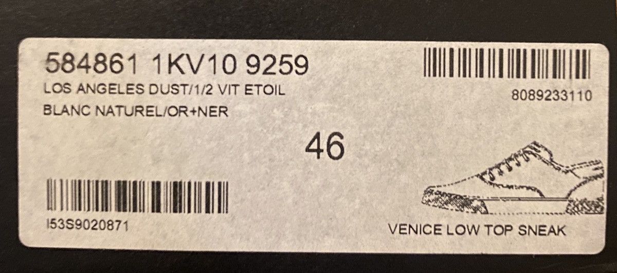 Saint Laurent Paris Venice Low Tops size 46 NIB Size US 13 / EU 46 - 7 Thumbnail