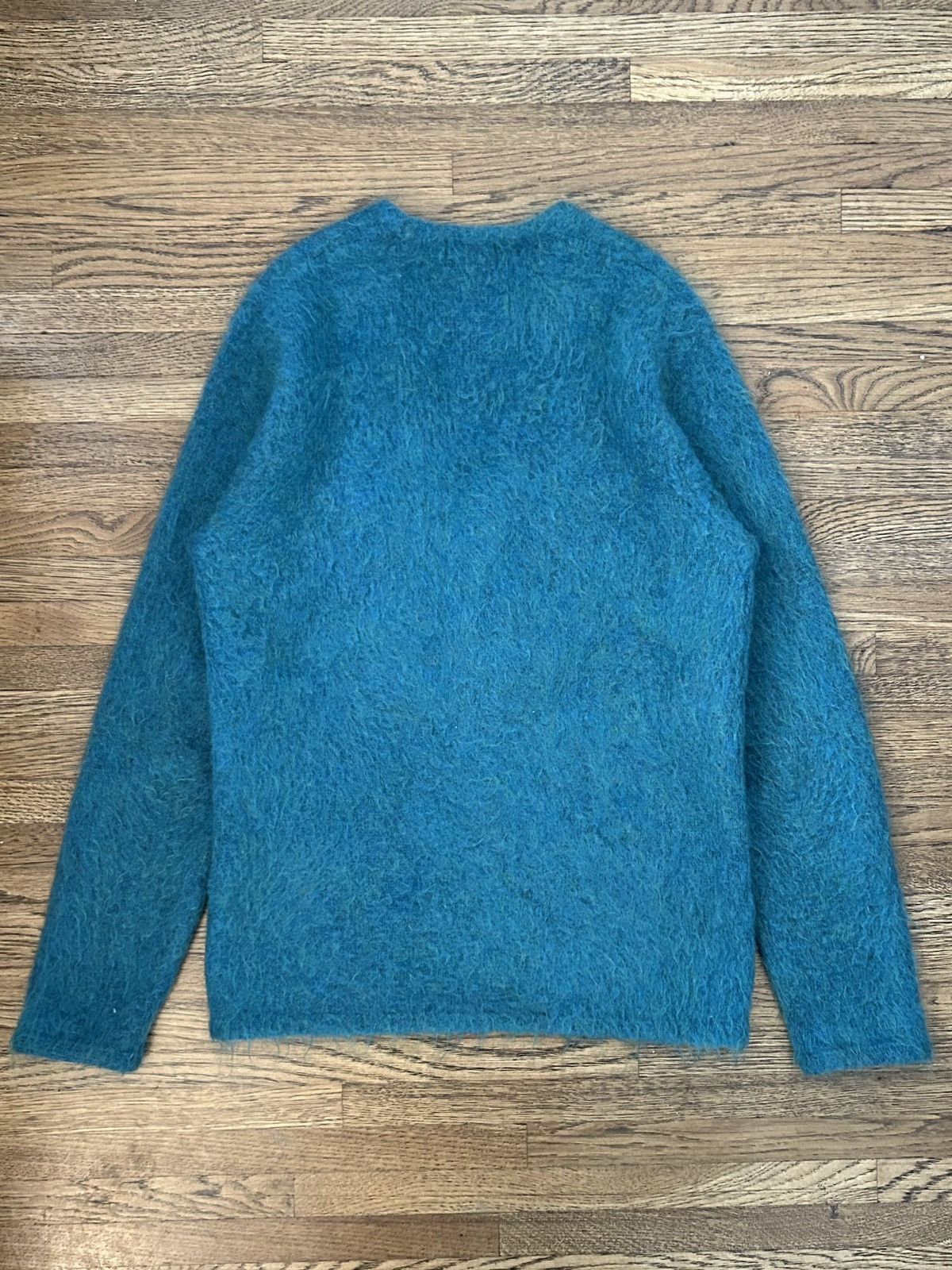 Supreme Supreme FW15 Teal Heather Mohair Cardigan | Grailed