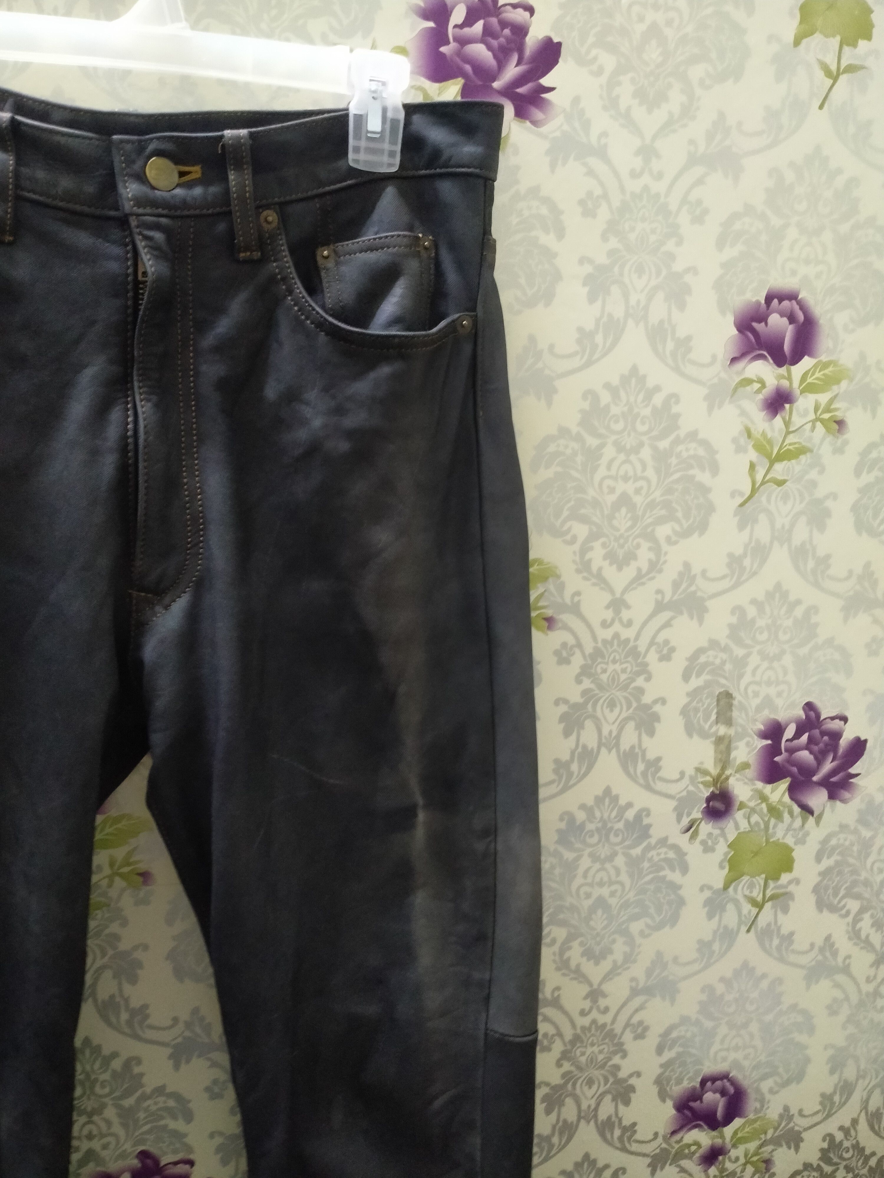 Japanese Brand EXPLORER LEATHER JEANS Size US 32 / EU 48 - 8 Thumbnail