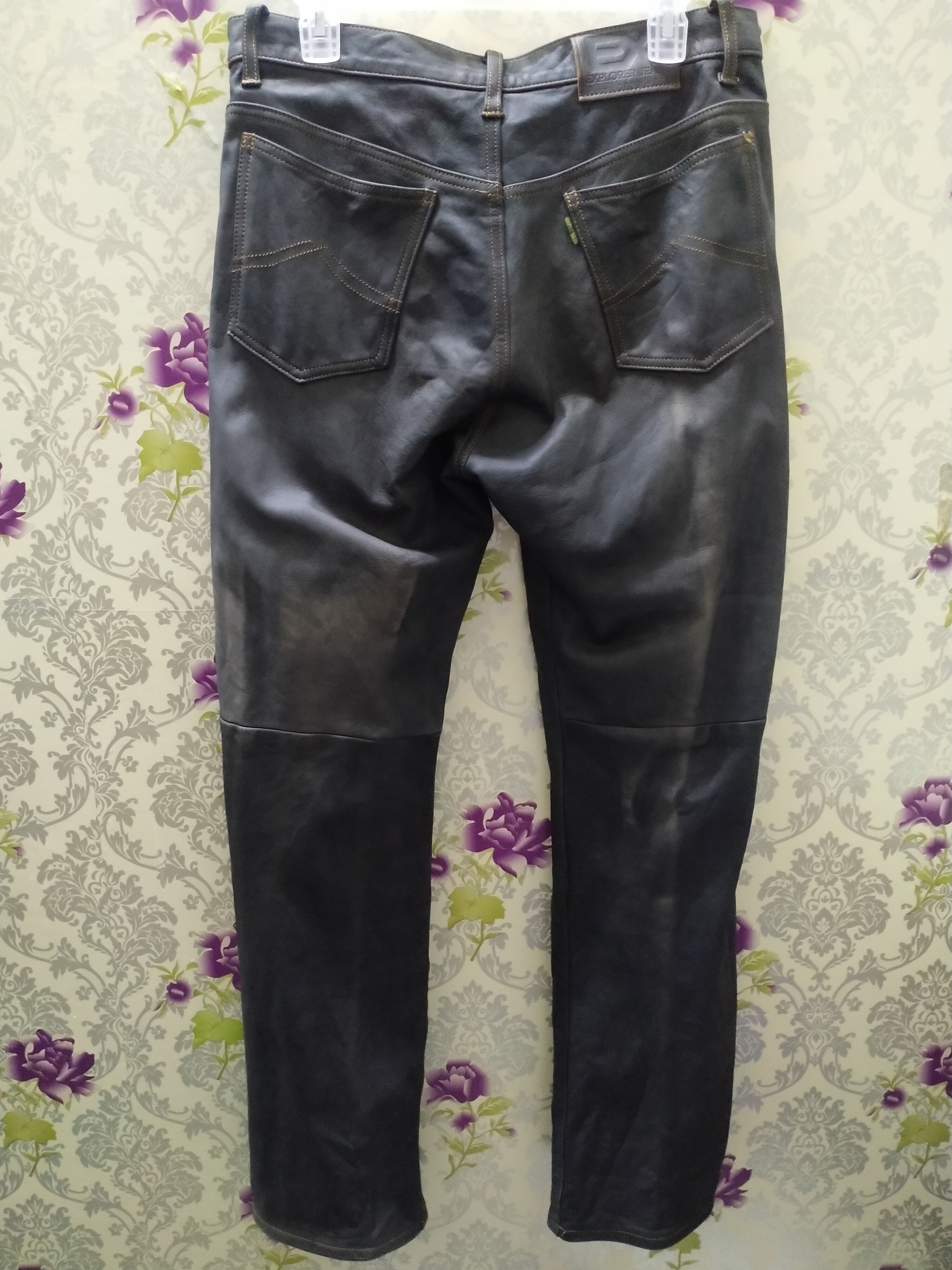 Japanese Brand EXPLORER LEATHER JEANS Size US 32 / EU 48 - 1 Thumbnail