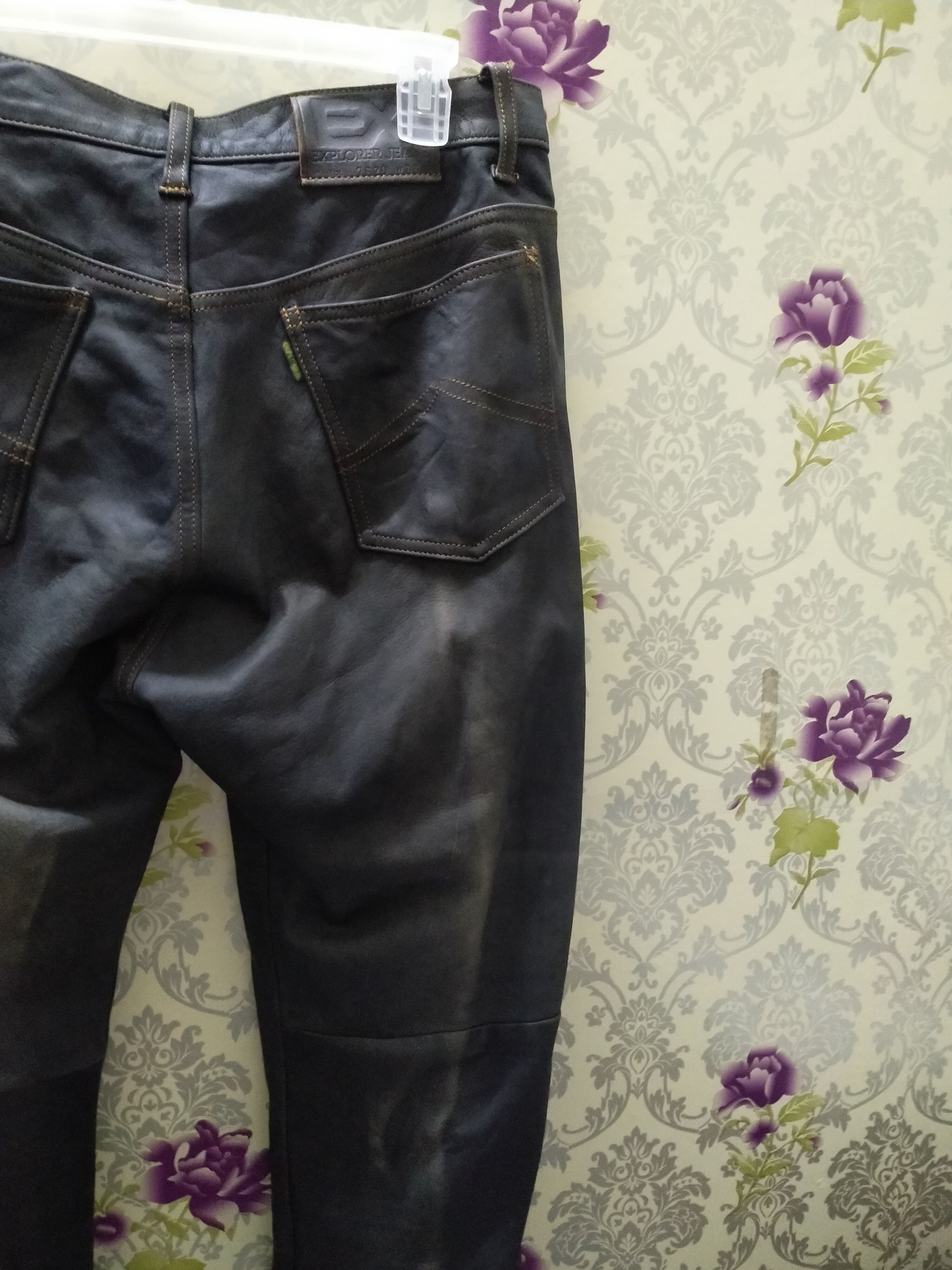 Japanese Brand EXPLORER LEATHER JEANS Size US 32 / EU 48 - 4 Thumbnail