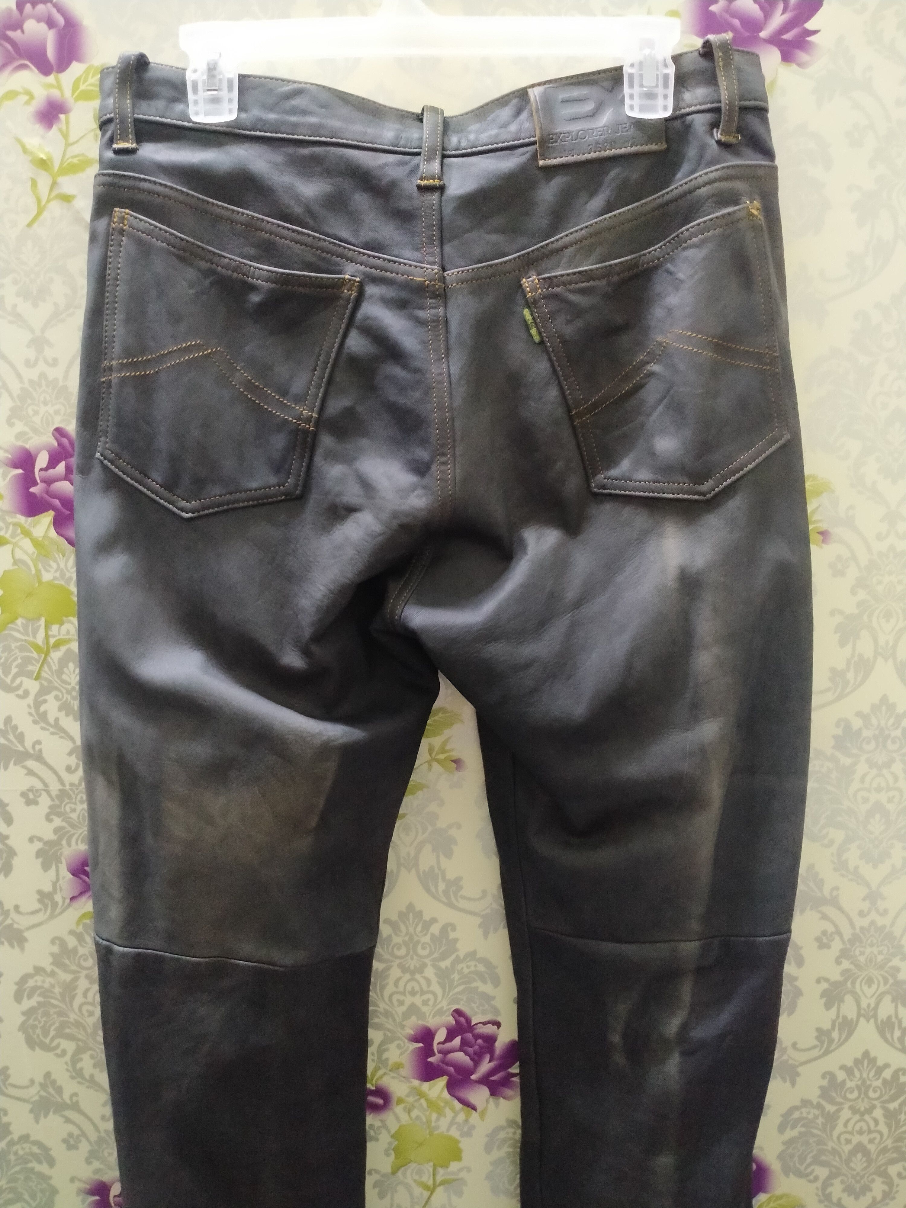 Japanese Brand EXPLORER LEATHER JEANS Size US 32 / EU 48 - 2 Thumbnail