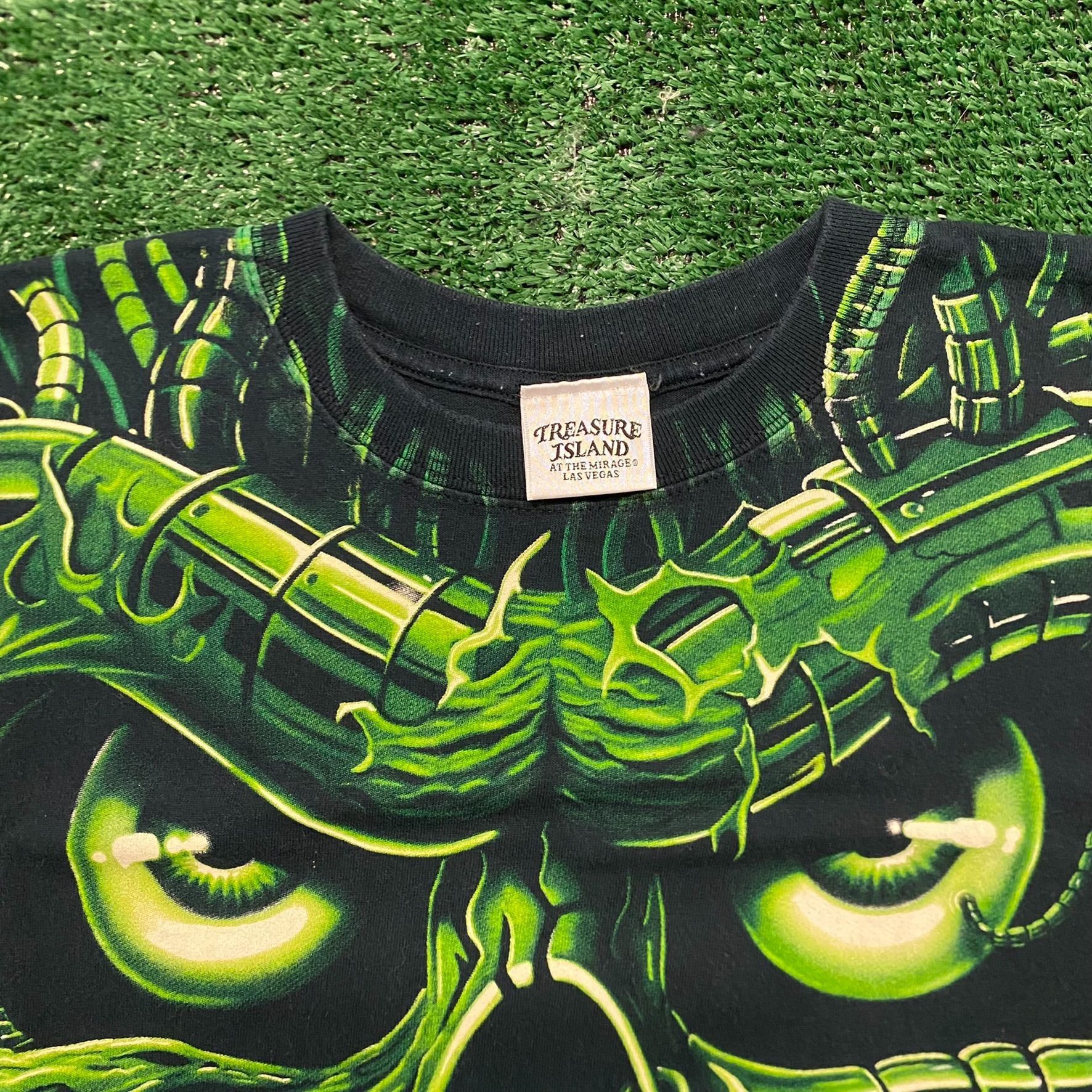 Vintage Terminator Robot Cyborg Skull AOP Vintage Movie T-Shirt Size US L / EU 52-54 / 3 - 3 Thumbnail