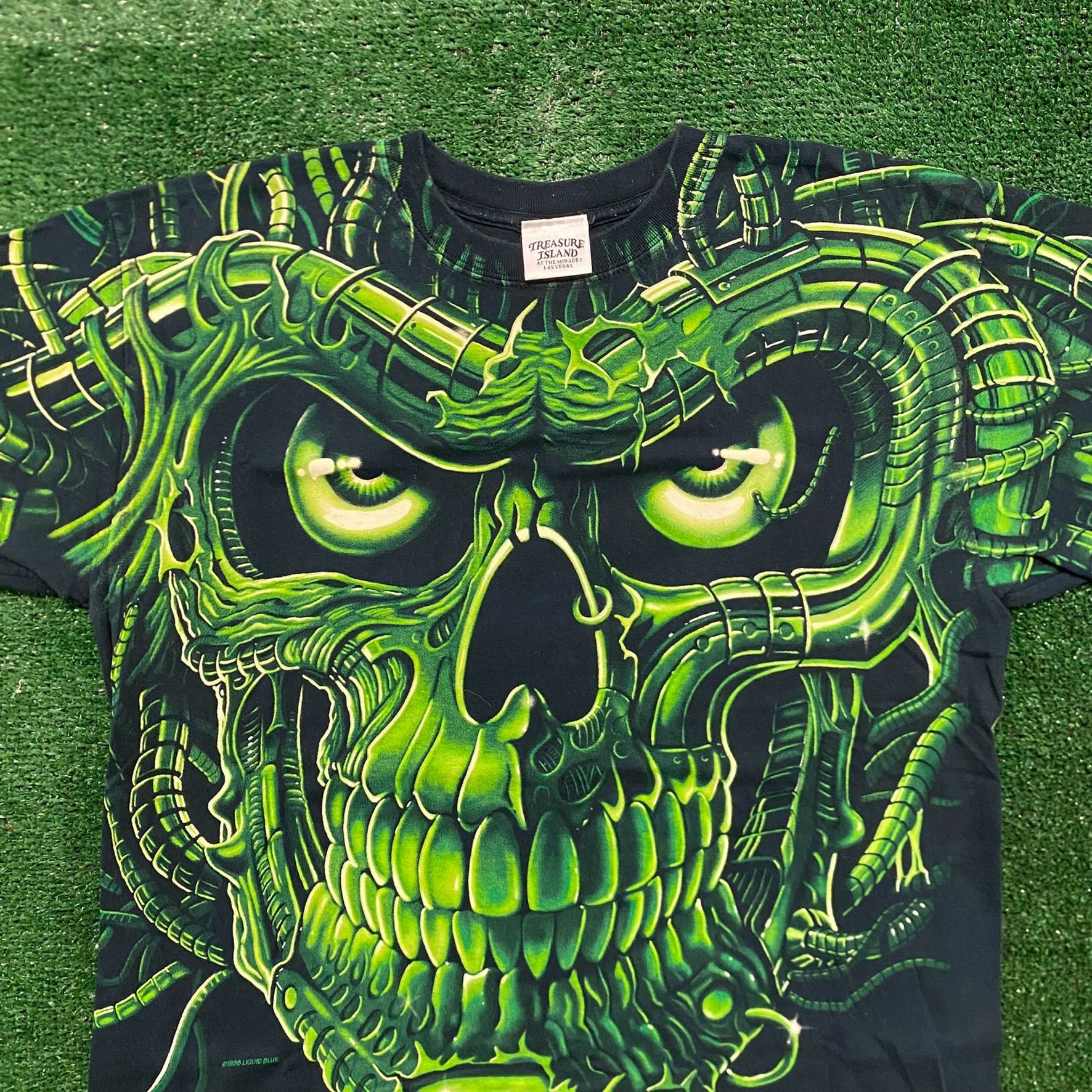 Vintage Terminator Robot Cyborg Skull AOP Vintage Movie T-Shirt Size US L / EU 52-54 / 3 - 2 Thumbnail
