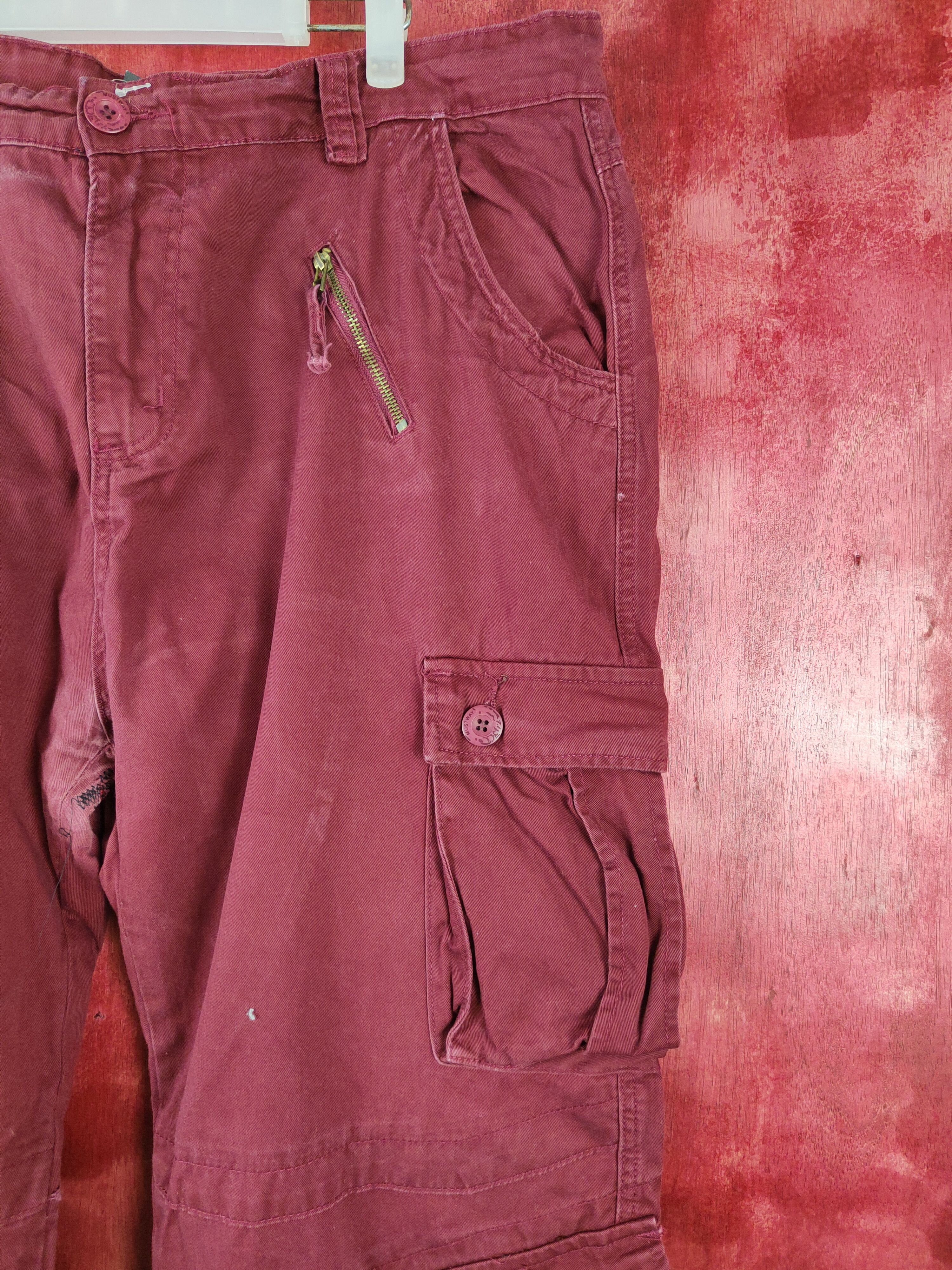 Japanese Brand × Seditionaries Must Way Maroon multi pocket tactical pant #4673 Size US 41 - 7 Thumbnail