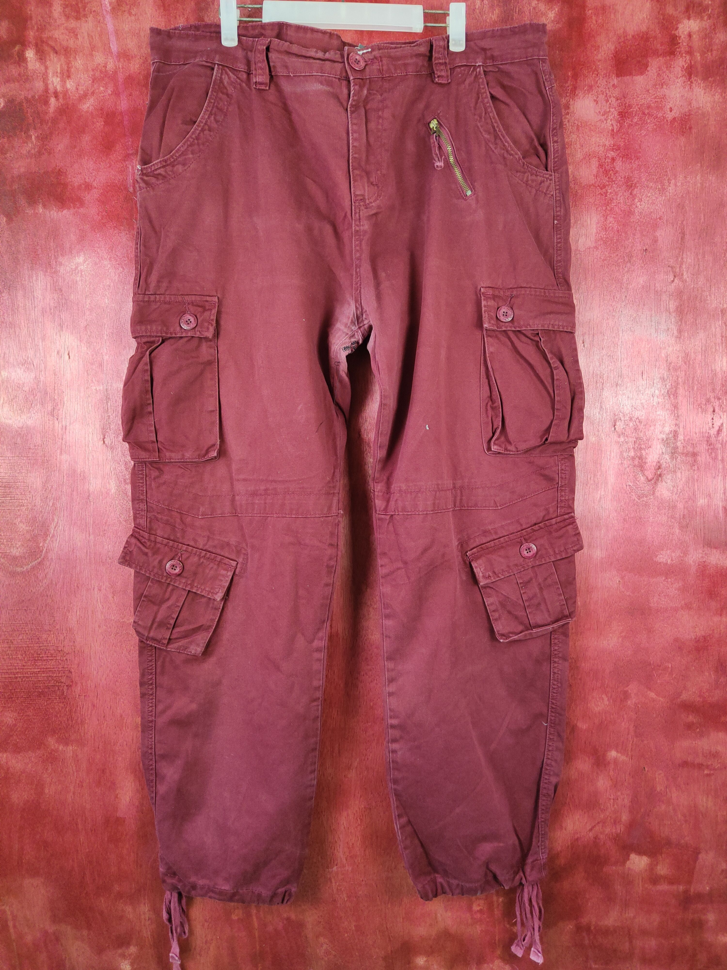 Japanese Brand × Seditionaries Must Way Maroon multi pocket tactical pant #4673 Size US 41 - 1 Thumbnail