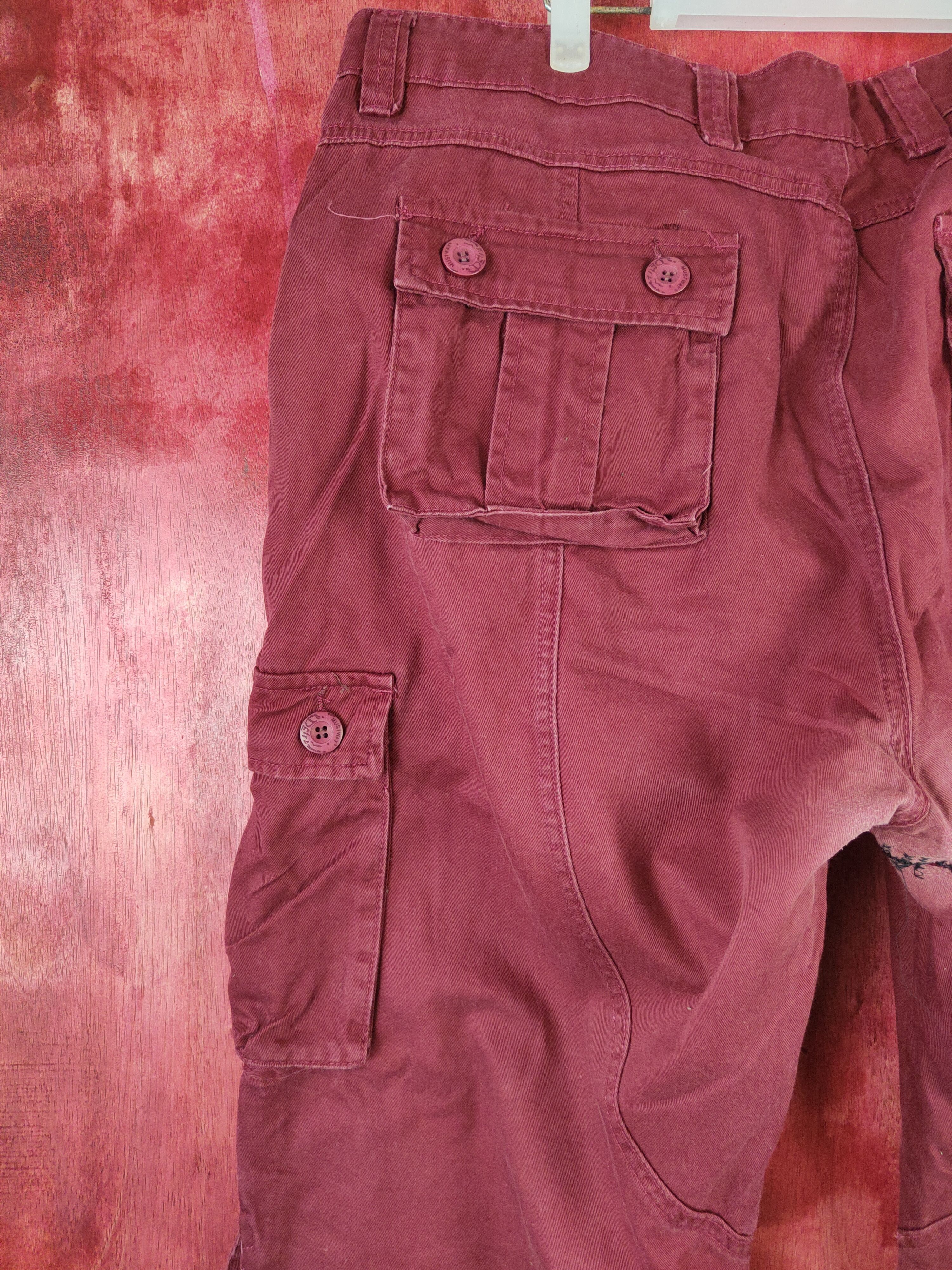 Japanese Brand × Seditionaries Must Way Maroon multi pocket tactical pant #4673 Size US 41 - 12 Thumbnail