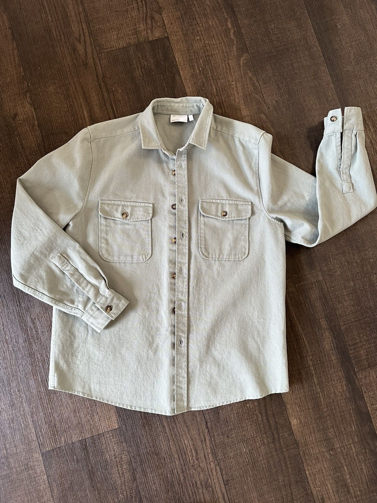 Asos Asos Cotton Shacket Light Jacket in Grey L Size US L / EU 52-54 / 3 - 1 Thumbnail