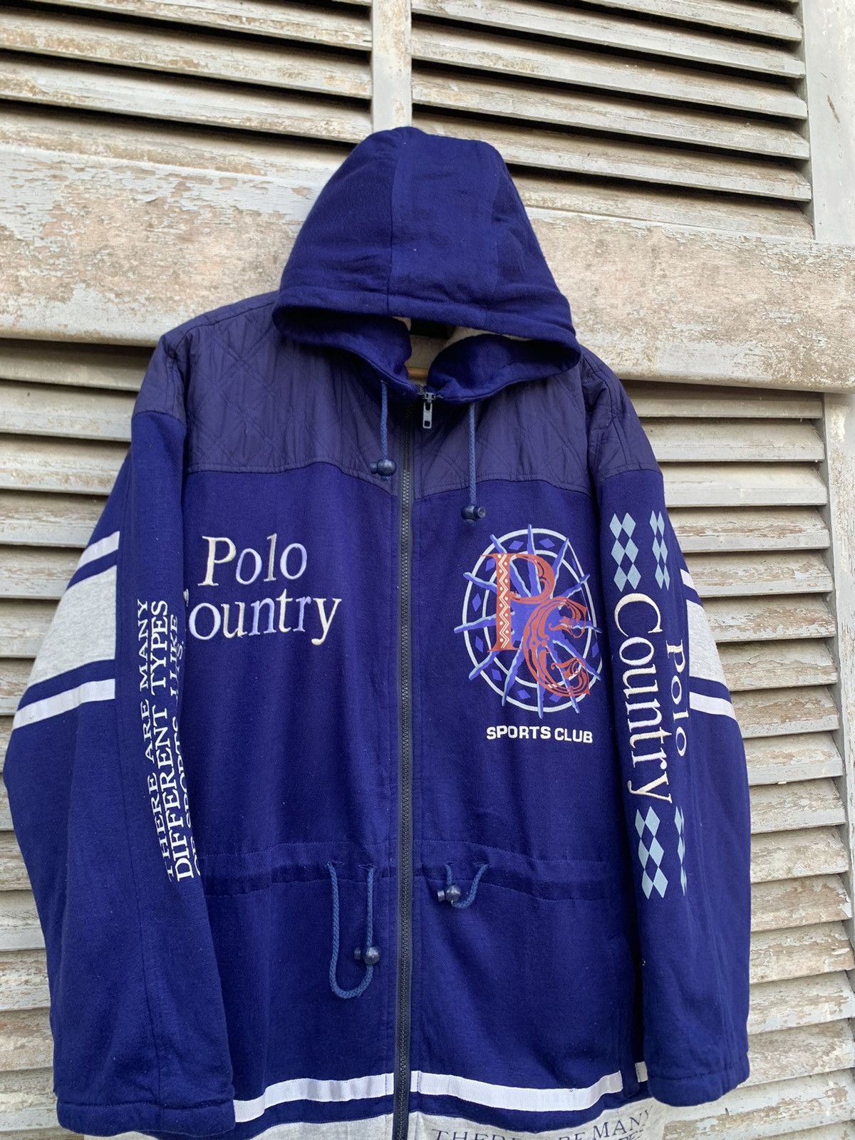 Vintage 🐎Polo Country Sport Fleece Lined Hooded Jacket Size US XL / EU 56 / 4 - 7 Thumbnail