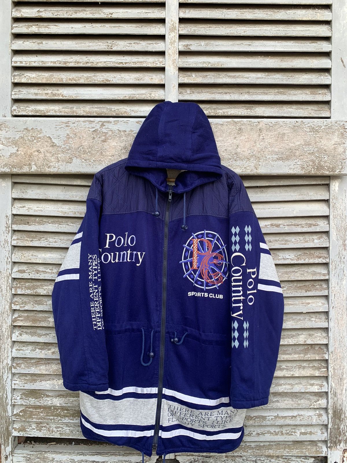 Vintage 🐎Polo Country Sport Fleece Lined Hooded Jacket Size US XL / EU 56 / 4 - 3 Thumbnail