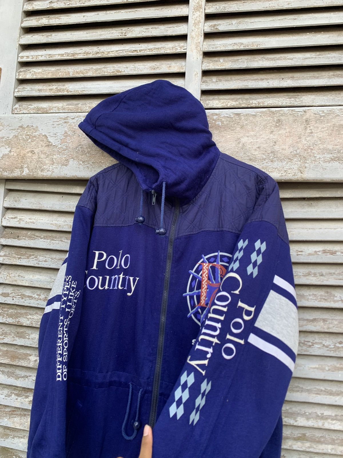 Vintage 🐎Polo Country Sport Fleece Lined Hooded Jacket Size US XL / EU 56 / 4 - 8 Thumbnail