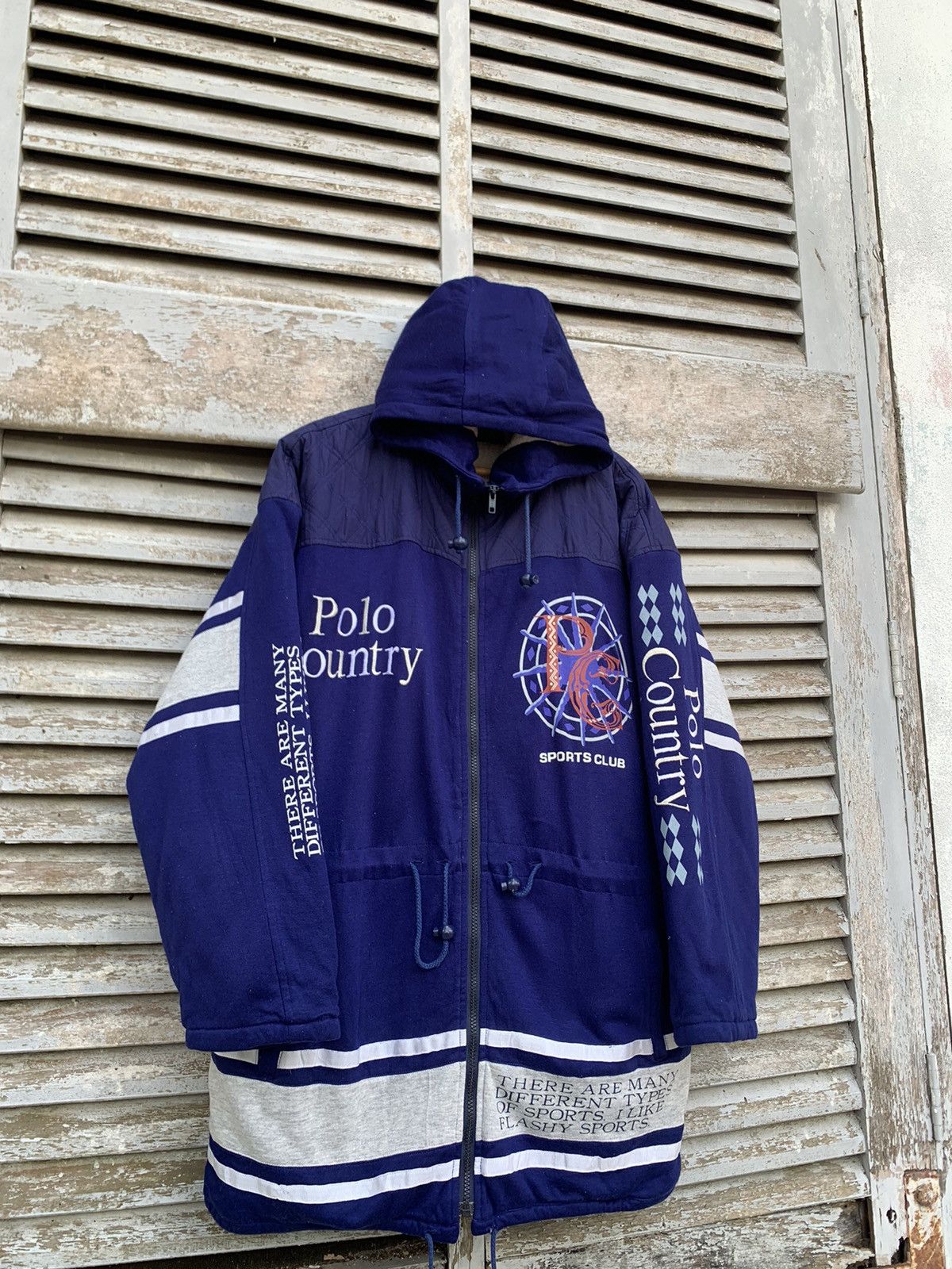 Vintage 🐎Polo Country Sport Fleece Lined Hooded Jacket Size US XL / EU 56 / 4 - 5 Thumbnail