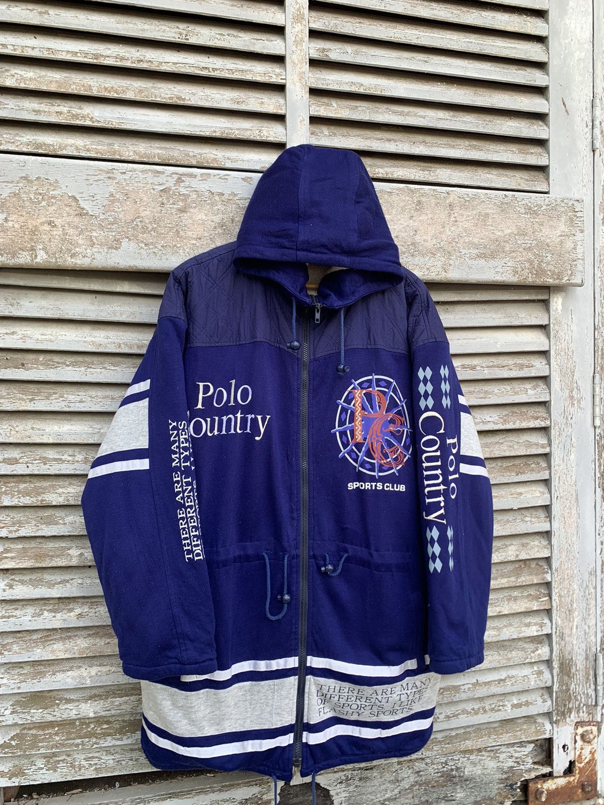 Vintage 🐎Polo Country Sport Fleece Lined Hooded Jacket Size US XL / EU 56 / 4 - 4 Thumbnail