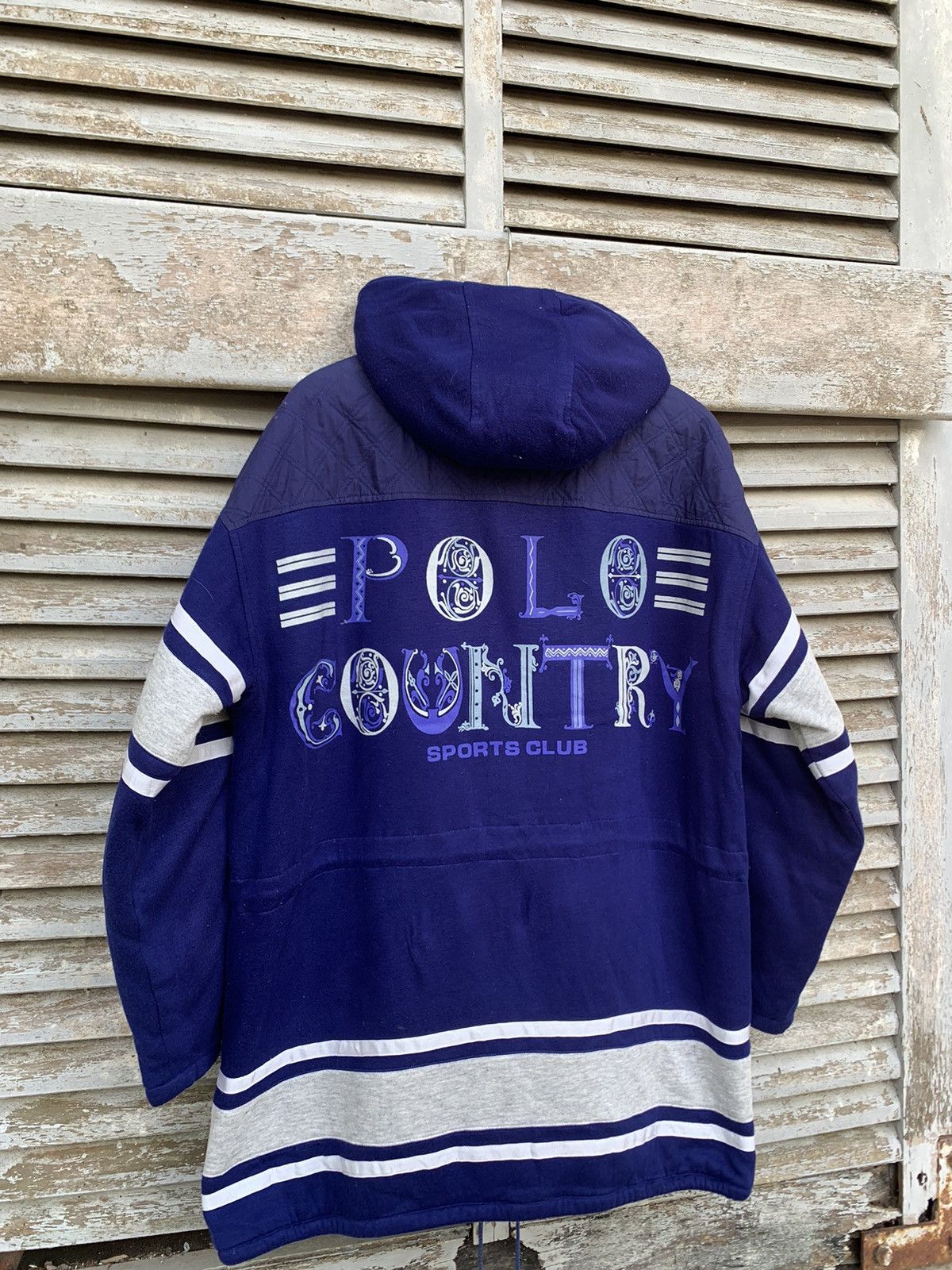 Vintage 🐎Polo Country Sport Fleece Lined Hooded Jacket Size US XL / EU 56 / 4 - 9 Thumbnail