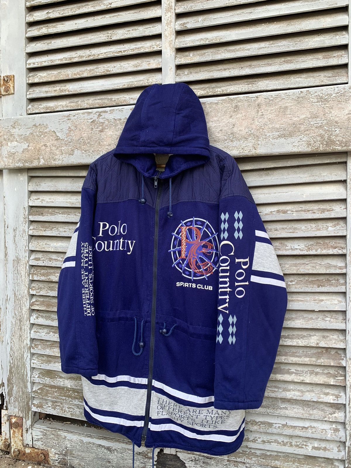 Vintage 🐎Polo Country Sport Fleece Lined Hooded Jacket Size US XL / EU 56 / 4 - 2 Thumbnail