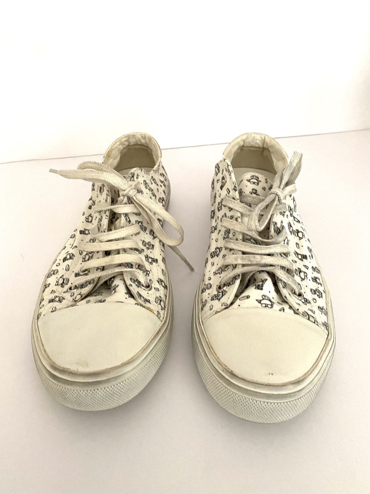 Saint Laurent Paris Bedford Low Tops with Robots size 41.5 NIB Size US 8.5 / EU 41-42 - 3 Thumbnail