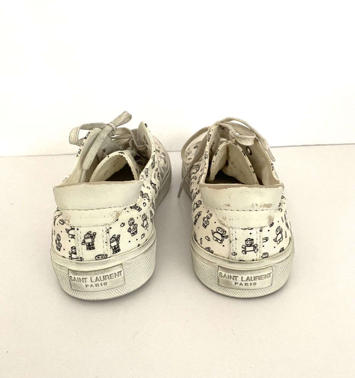 Saint Laurent Paris Bedford Low Tops with Robots size 41.5 NIB Size US 8.5 / EU 41-42 - 6 Thumbnail