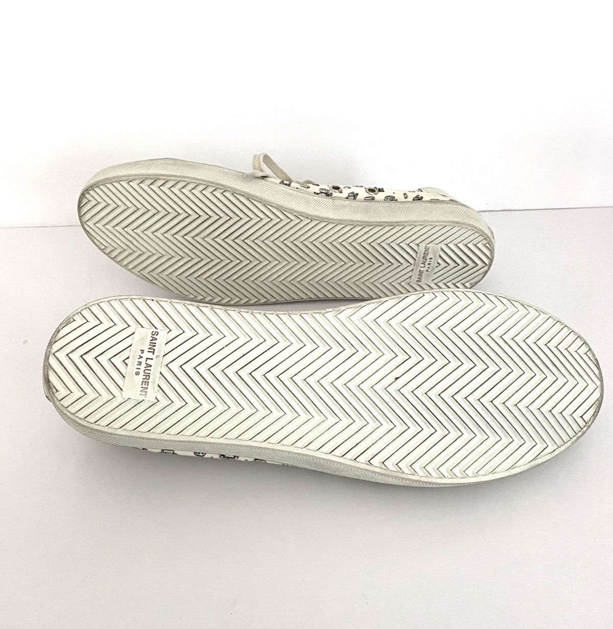 Saint Laurent Paris Bedford Low Tops with Robots size 41.5 NIB Size US 8.5 / EU 41-42 - 7 Thumbnail