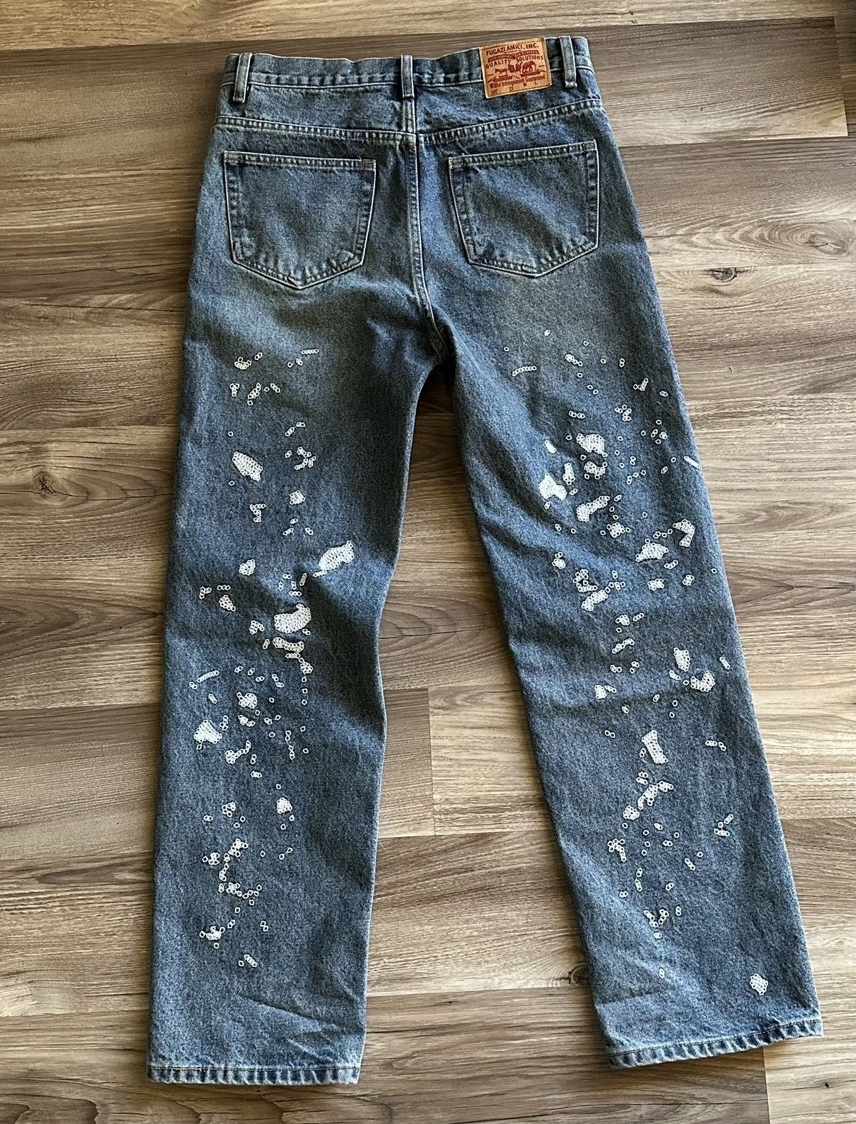 Fugazi Fugazi LA Chain Paint Splatter Jeans Dark Washed size 30 Size US 30 / EU 46 - 7 Thumbnail