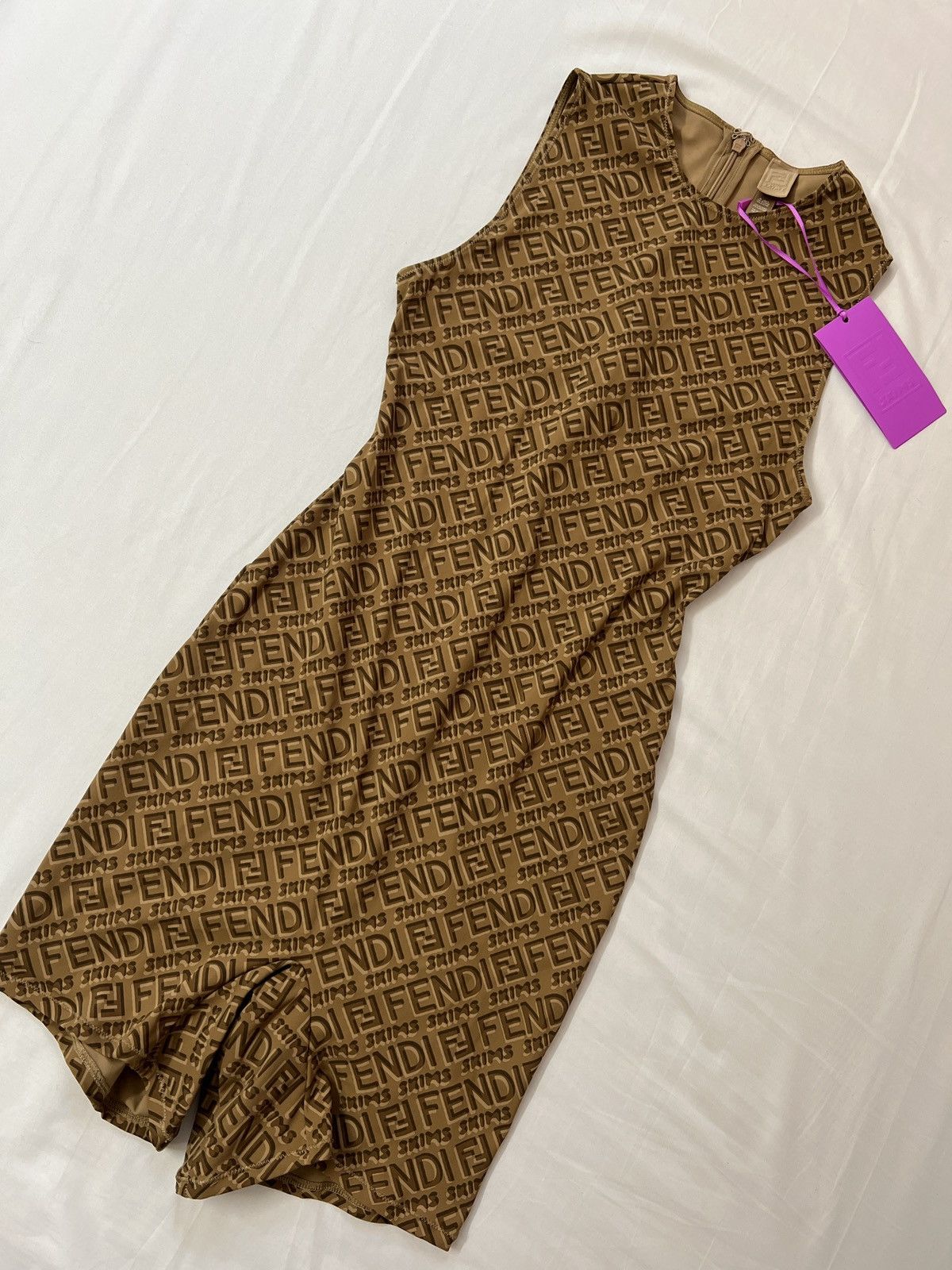 SKIMS x FENDI Bodysuit Mid Thigh Short Onesie Sleeveless