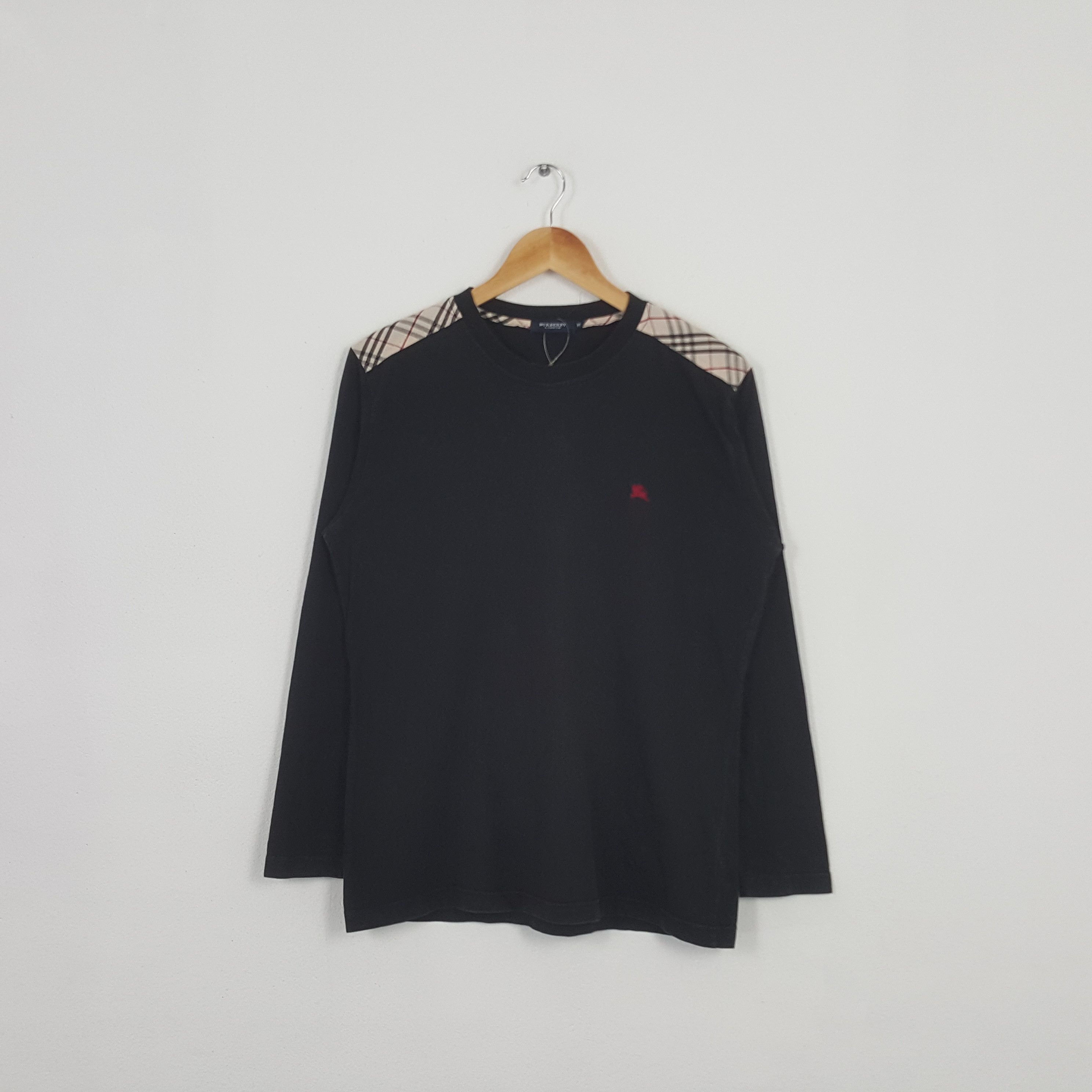 Burberry × Vintage Vinyage Burberry London Nova Check Long Sleeve Tshirt Size US M / EU 48-50 / 2 - 1 Thumbnail