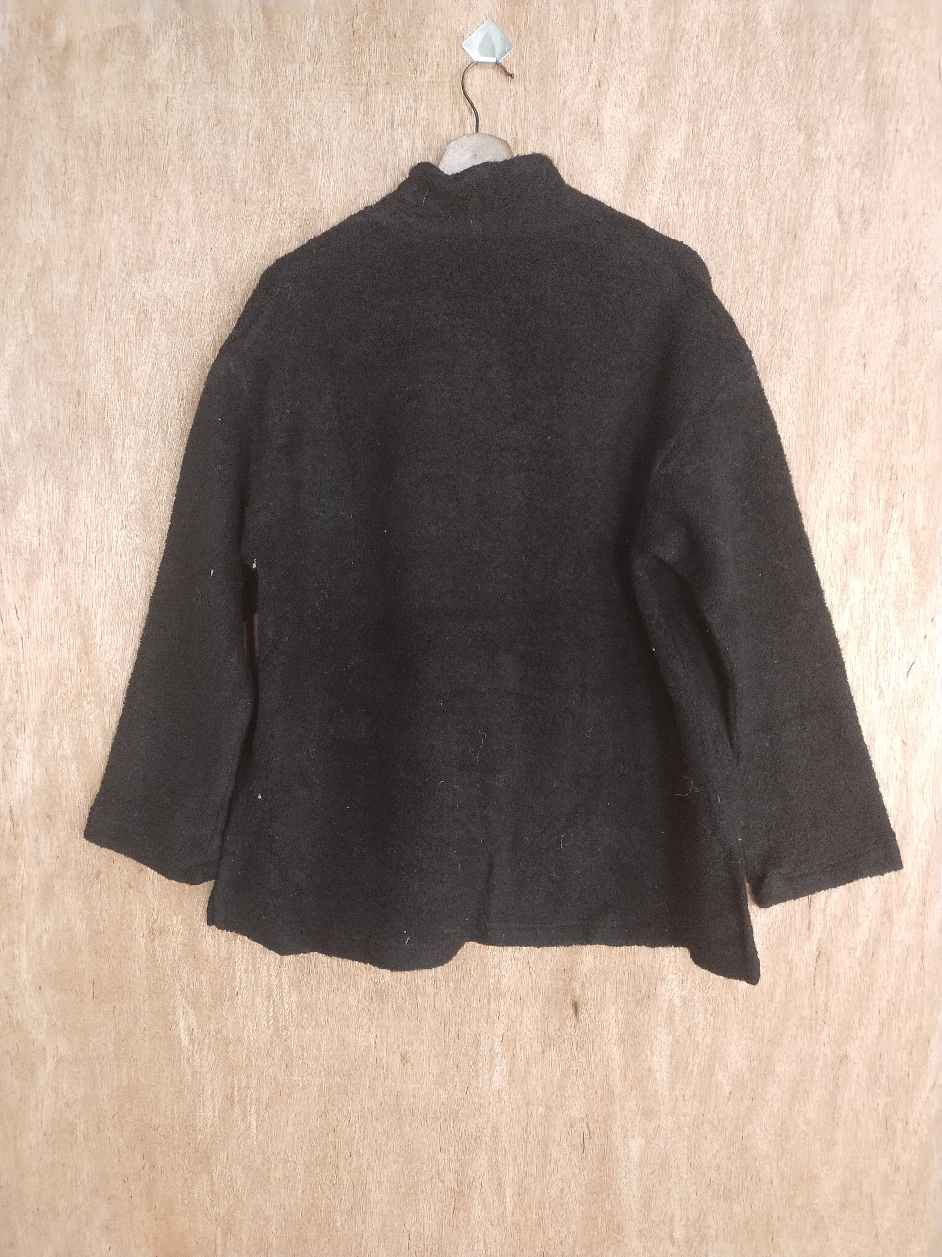 Homespun Knitwear × Japanese Brand Les Deux Magots black knitwear jacket cardigan #S013 Size US L / EU 52-54 / 3 - 13 Thumbnail