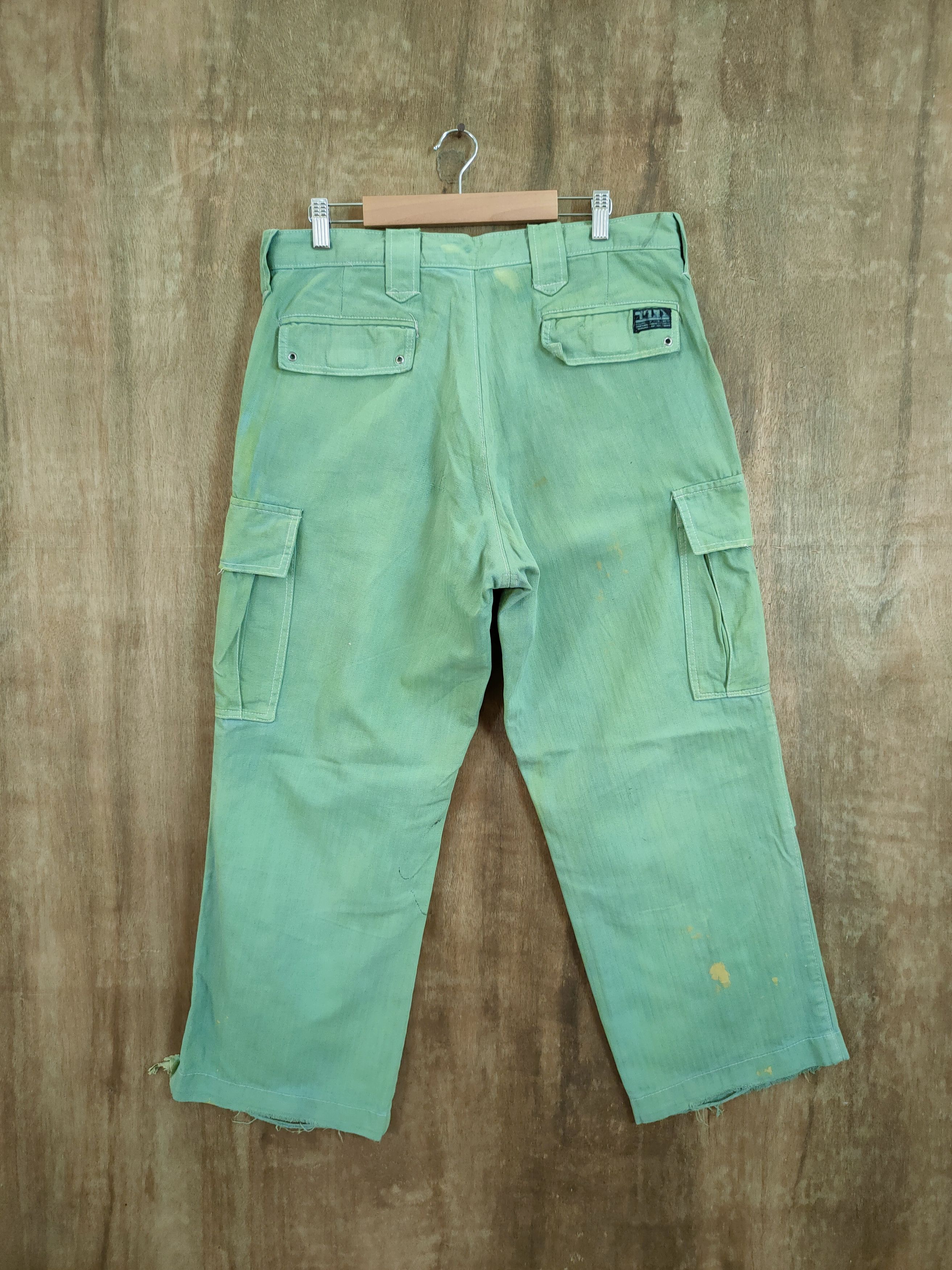 Japanese Brand Tora faded distressed japan utility cargo pants #46-692 Size US 34 / EU 50 - 8 Thumbnail