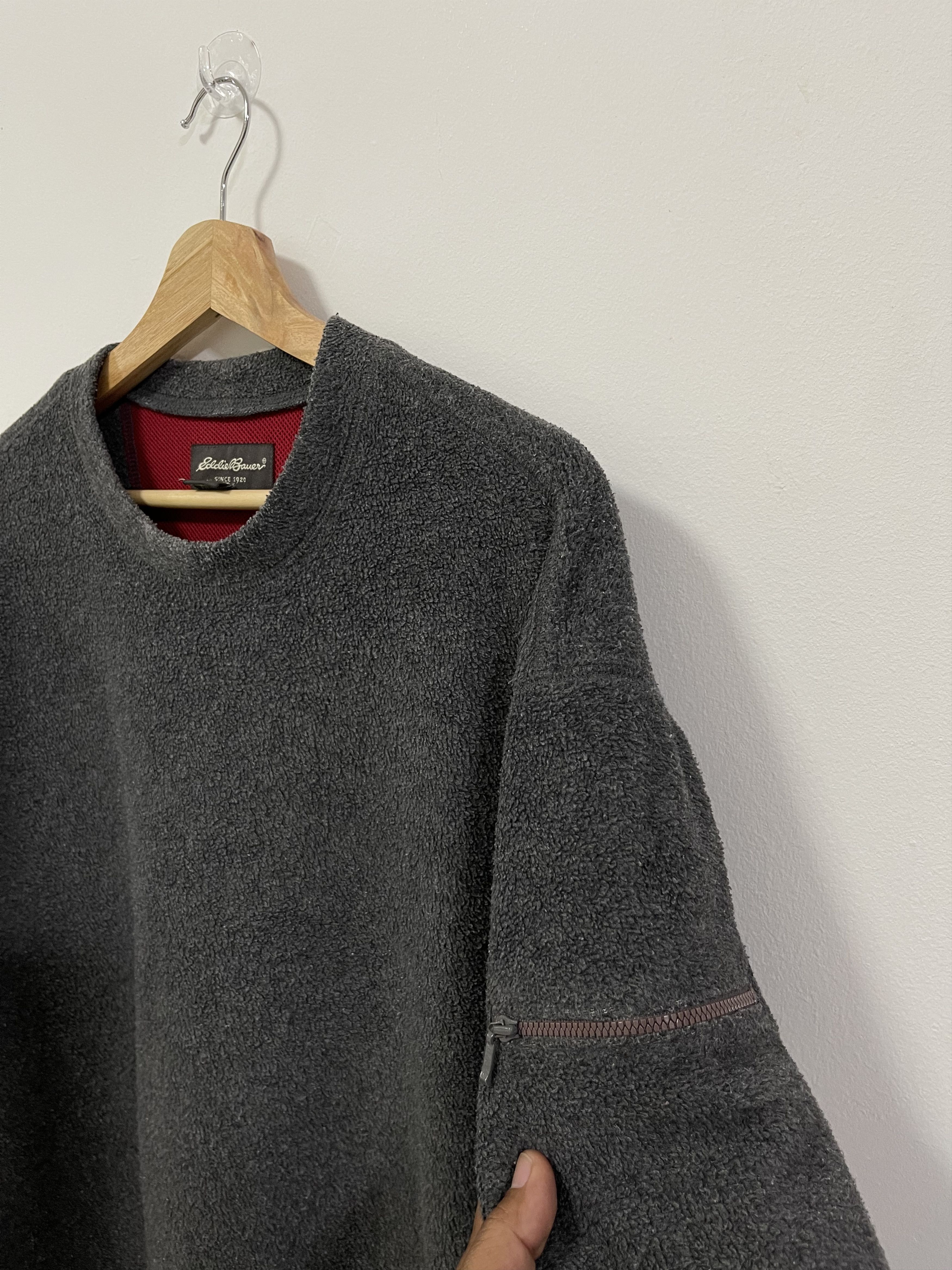 Eddie Bauer × Vintage Vintage Eddie Bauer Fleece Blank Sweatshirt Size US M / EU 48-50 / 2 - 2 Thumbnail