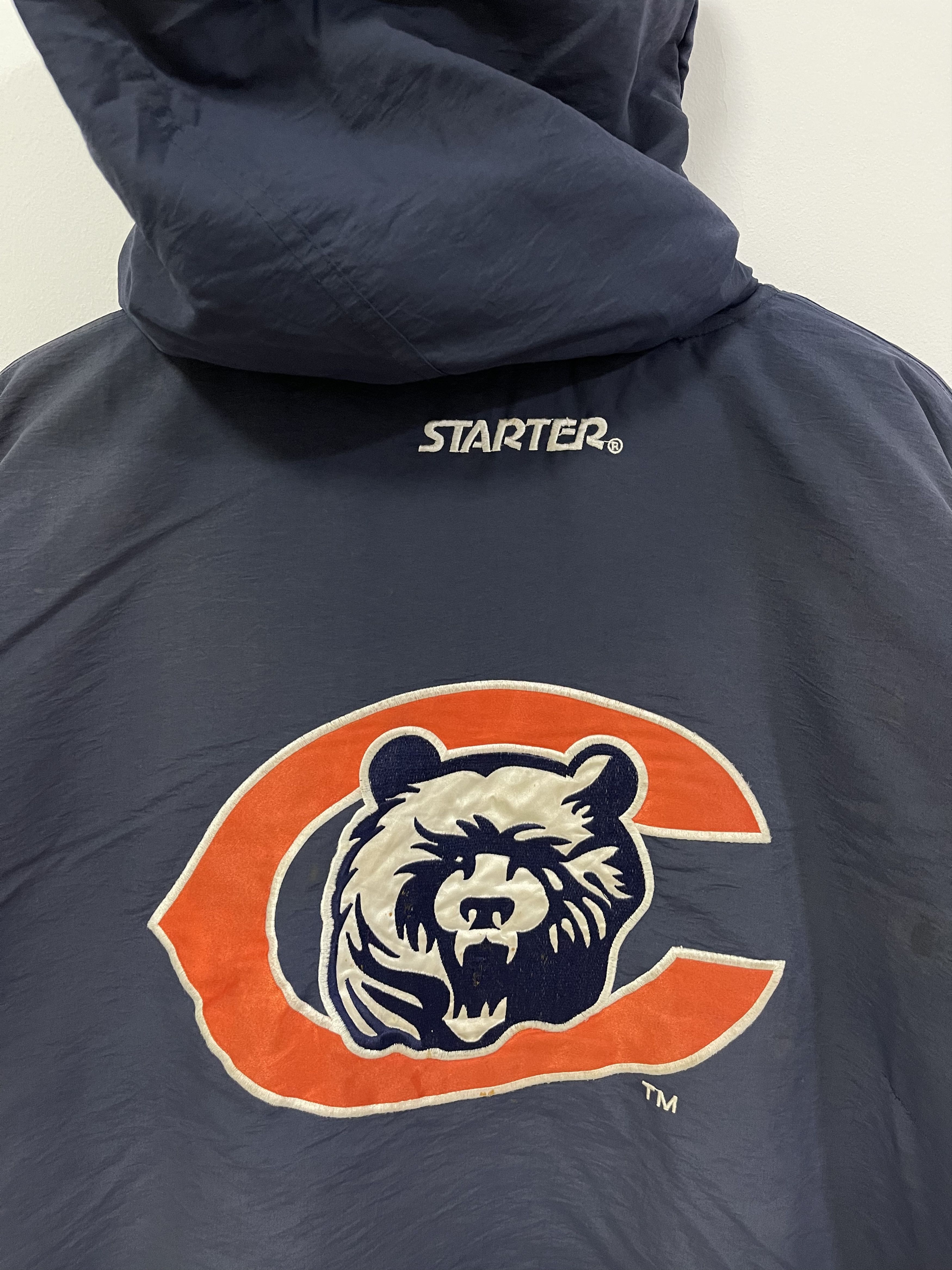 NFL × Starter × Vintage Vintage Chicago Bear NFL By Starter Jacket Distressed Size US M / EU 48-50 / 2 - 2 Thumbnail
