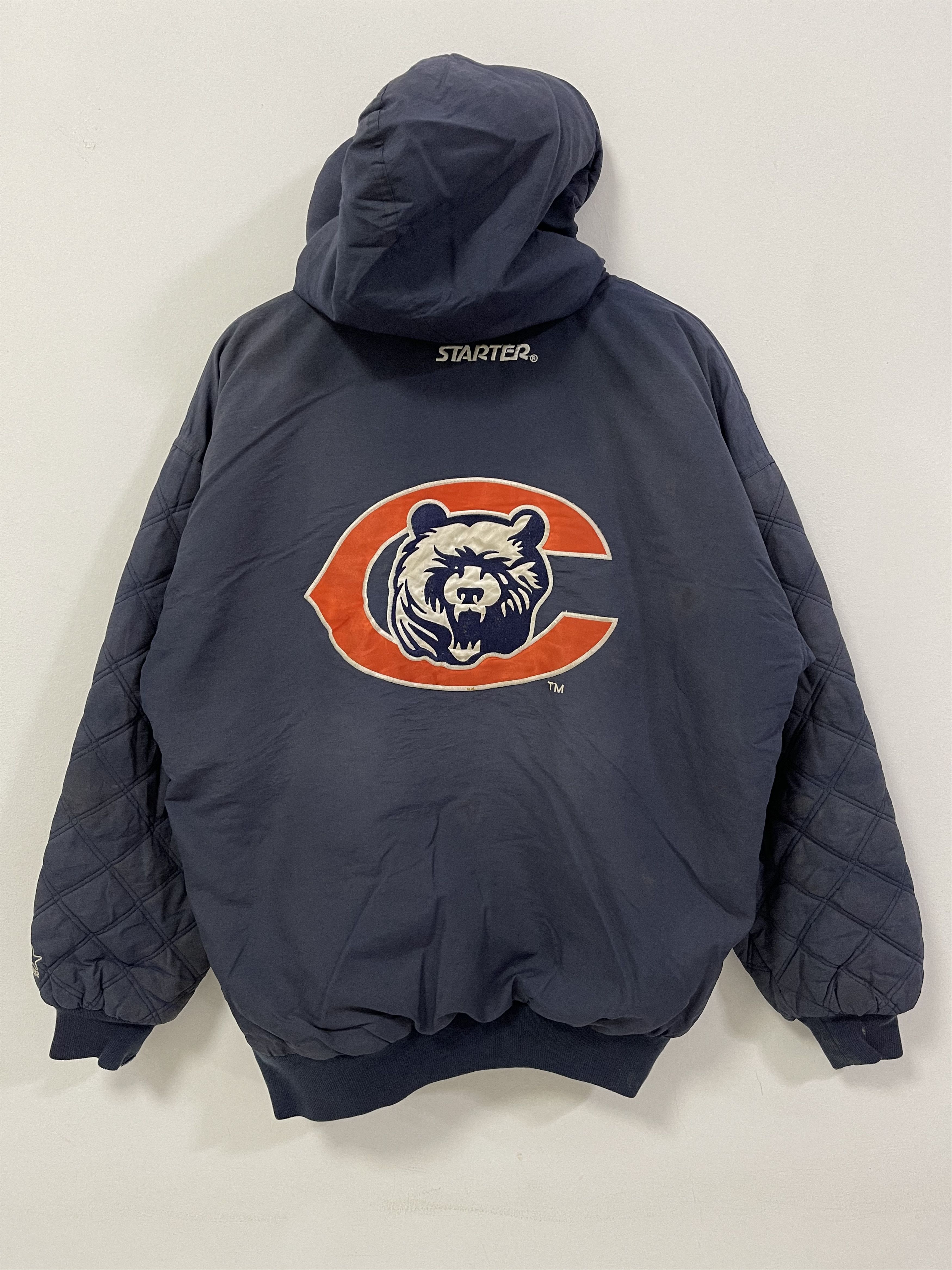 NFL × Starter × Vintage Vintage Chicago Bear NFL By Starter Jacket Distressed Size US M / EU 48-50 / 2 - 1 Thumbnail