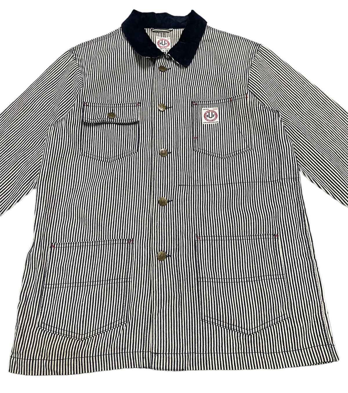 Huf Vintage Huf Stripe Workwear Style Jacket Size US M / EU 48-50 / 2 - 5 Thumbnail