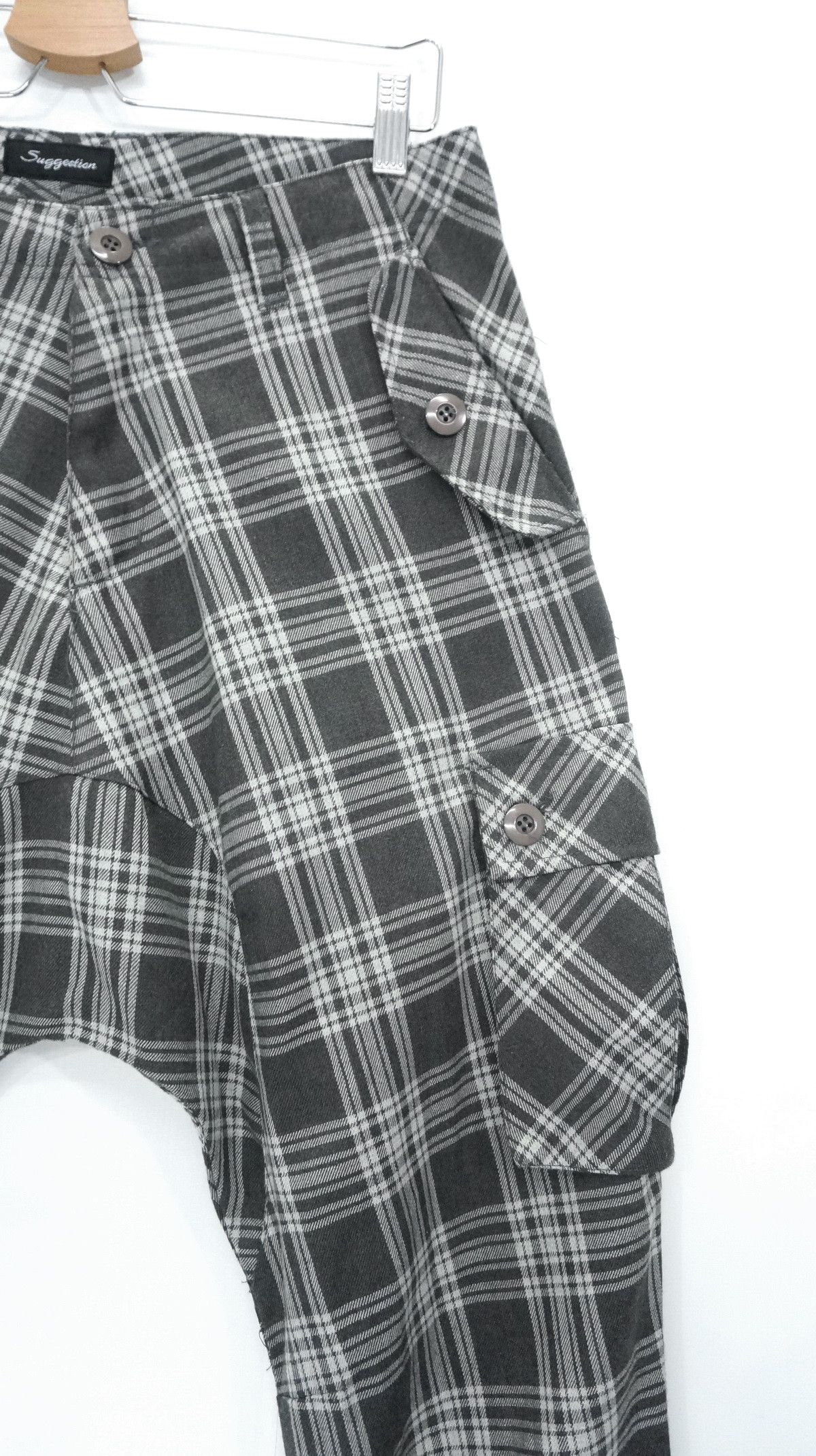 Japanese Brand Dope SUGGESTION Plaid Tartan Long Harem Drop Crotch Cargo Size US 31 - 6 Thumbnail