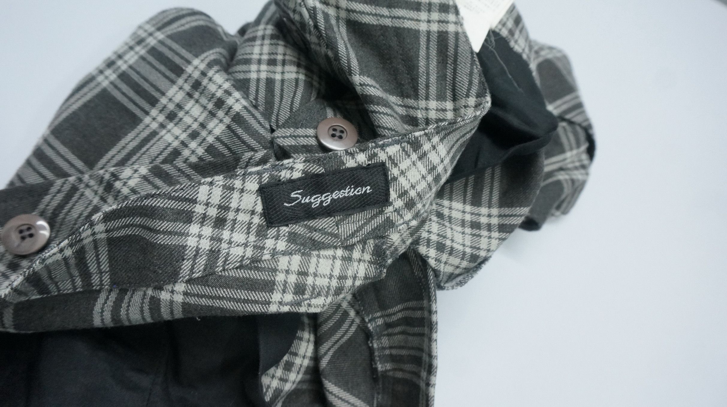 Japanese Brand Dope SUGGESTION Plaid Tartan Long Harem Drop Crotch Cargo Size US 31 - 4 Thumbnail