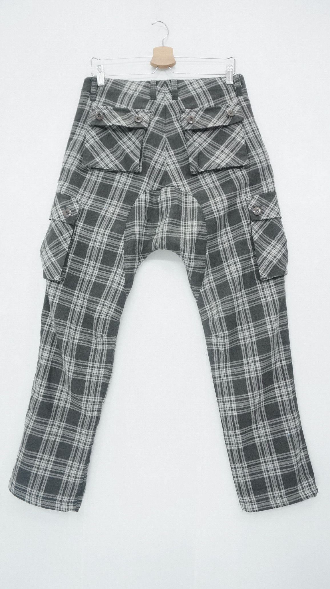 Japanese Brand Dope SUGGESTION Plaid Tartan Long Harem Drop Crotch Cargo Size US 31 - 2 Thumbnail