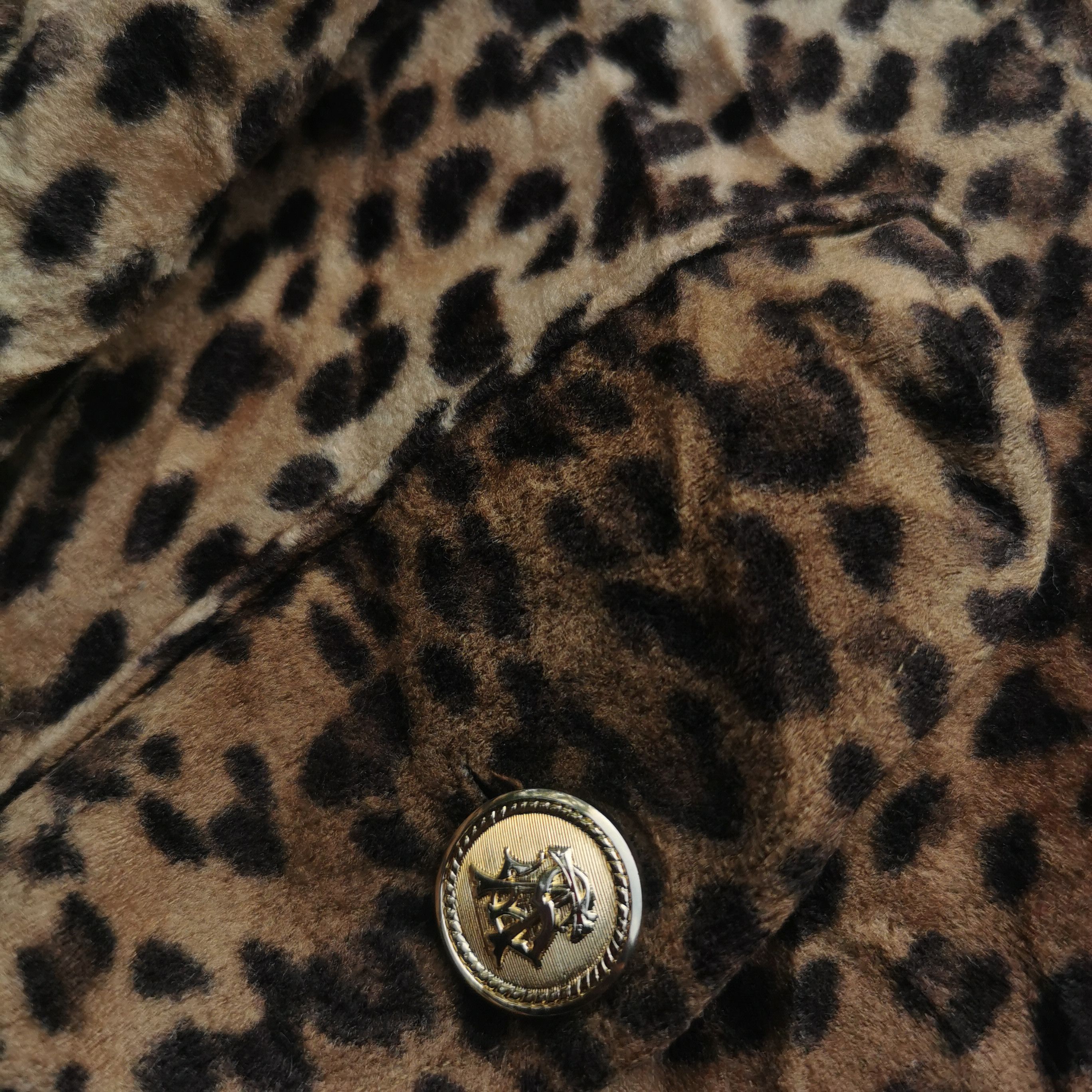 Japanese Brand Fleece pile leopard print Raincoat Anorak Jacket Size US L / EU 52-54 / 3 - 4 Thumbnail
