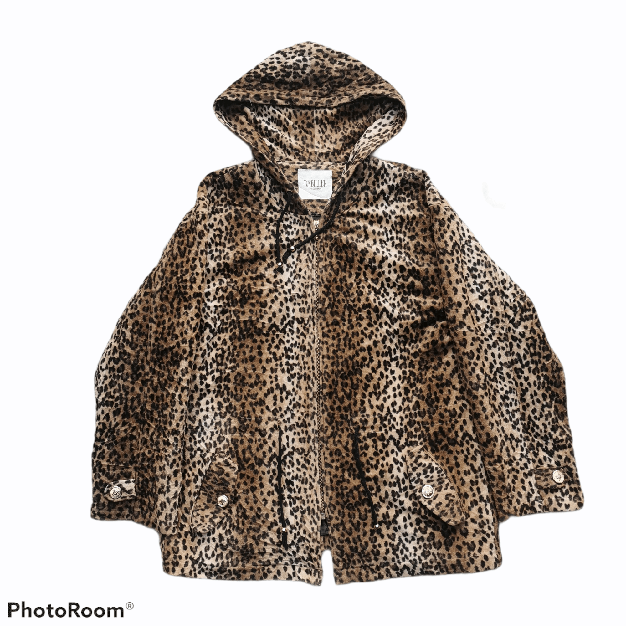 Japanese Brand Fleece pile leopard print Raincoat Anorak Jacket Size US L / EU 52-54 / 3 - 1 Thumbnail