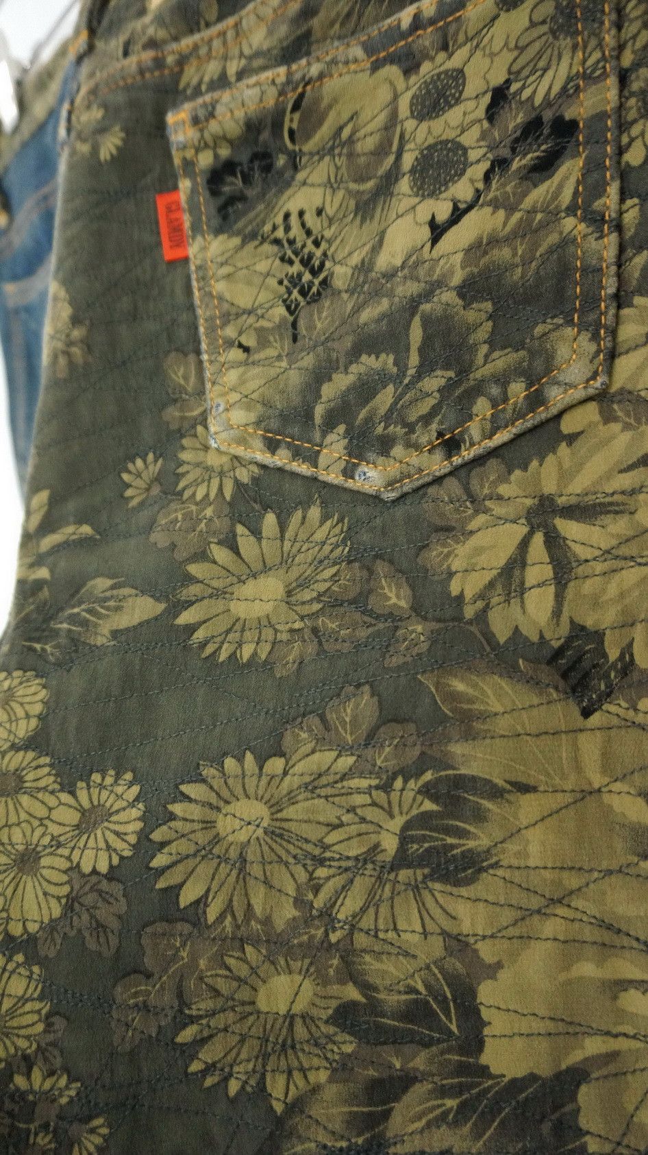 Japanese Brand Rare Vtg 🔥 Japan GLAMDY Shortrise Quilted Slim Worn Denim Size US 30 / EU 46 - 8 Thumbnail