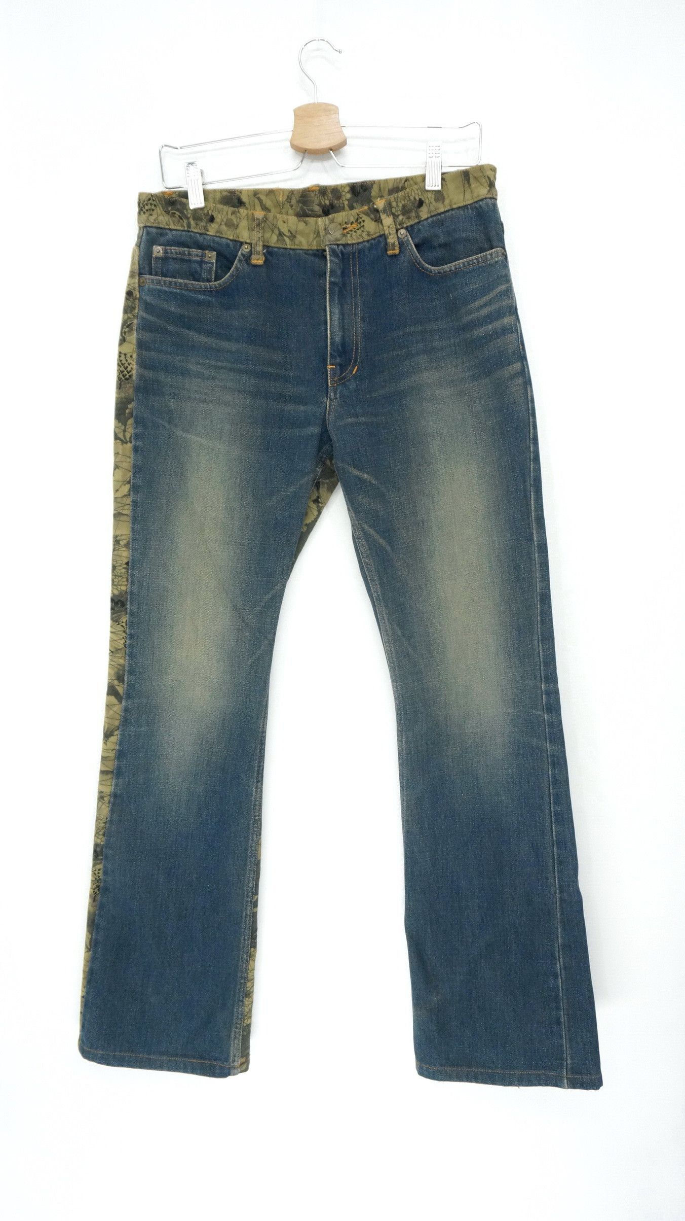 Japanese Brand Rare Vtg 🔥 Japan GLAMDY Shortrise Quilted Slim Worn Denim Size US 30 / EU 46 - 2 Thumbnail