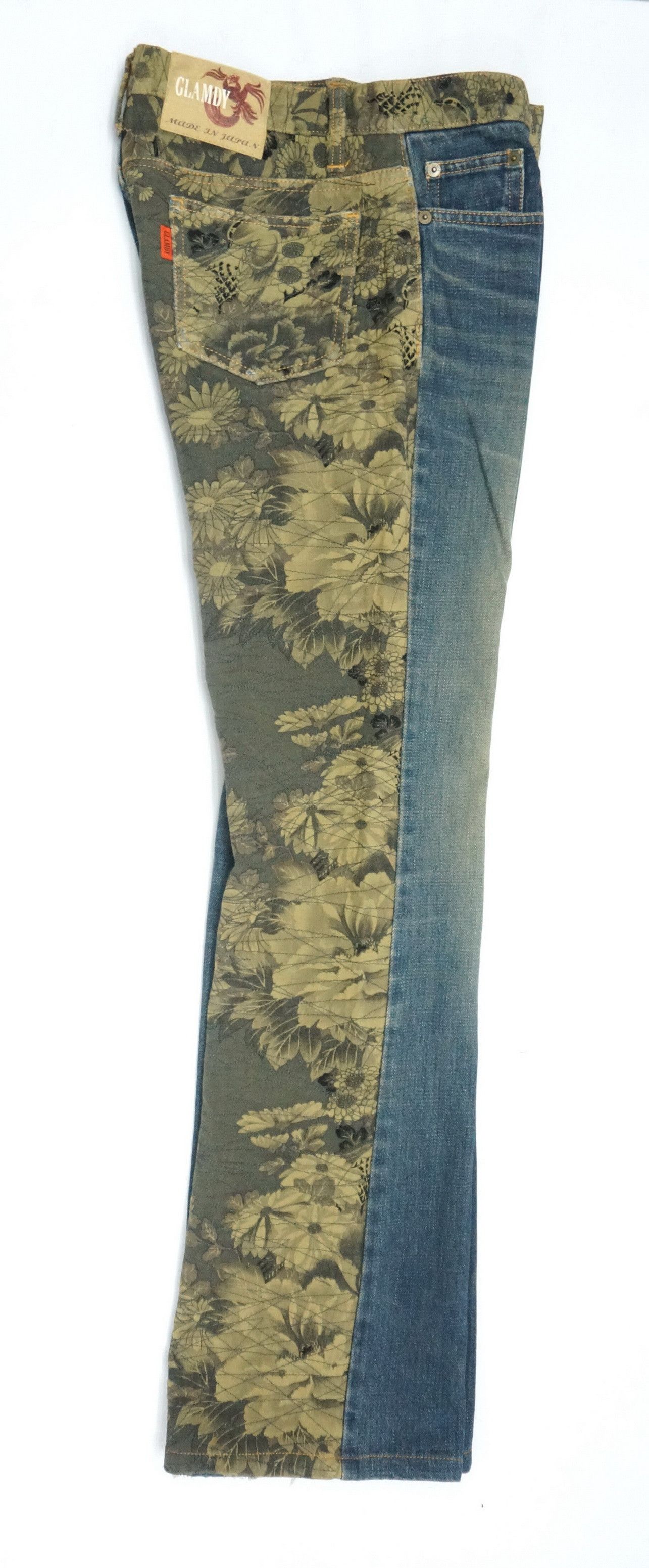 Japanese Brand Rare Vtg 🔥 Japan GLAMDY Shortrise Quilted Slim Worn Denim Size US 30 / EU 46 - 3 Thumbnail