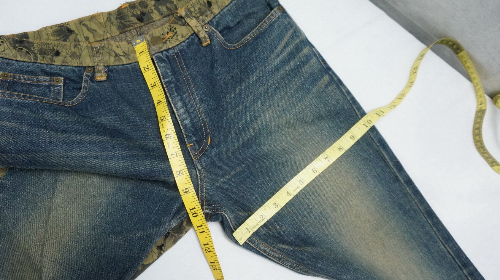Japanese Brand Rare Vtg 🔥 Japan GLAMDY Shortrise Quilted Slim Worn Denim Size US 30 / EU 46 - 11 Thumbnail