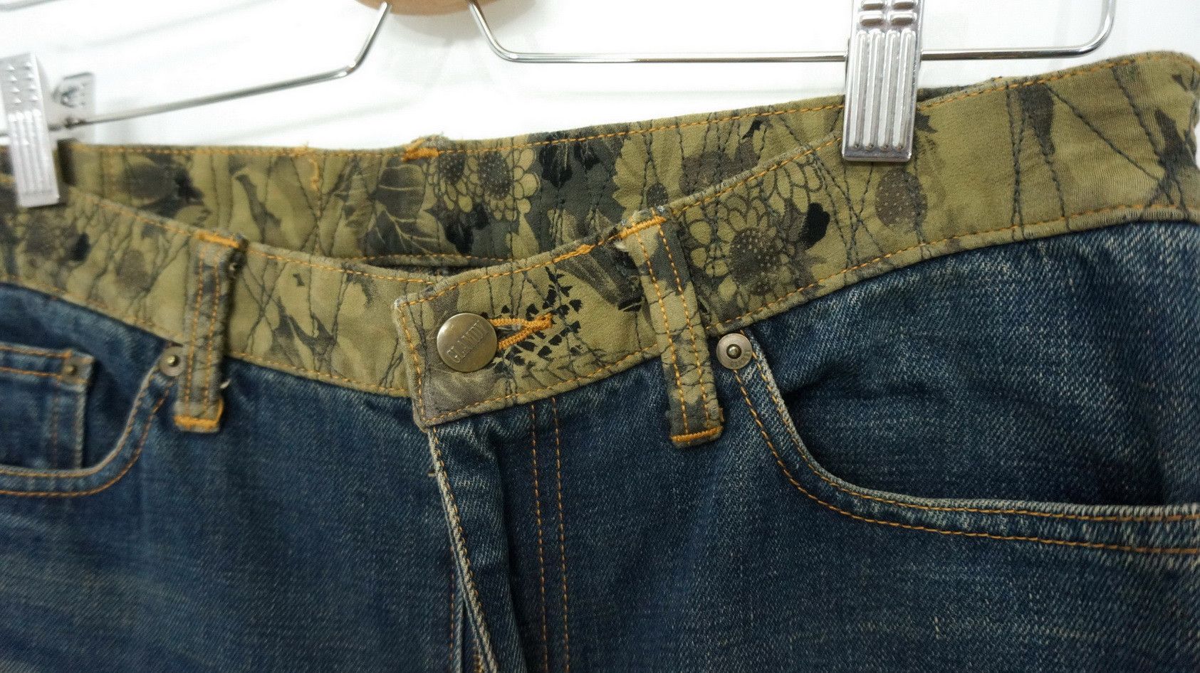 Japanese Brand Rare Vtg 🔥 Japan GLAMDY Shortrise Quilted Slim Worn Denim Size US 30 / EU 46 - 9 Thumbnail