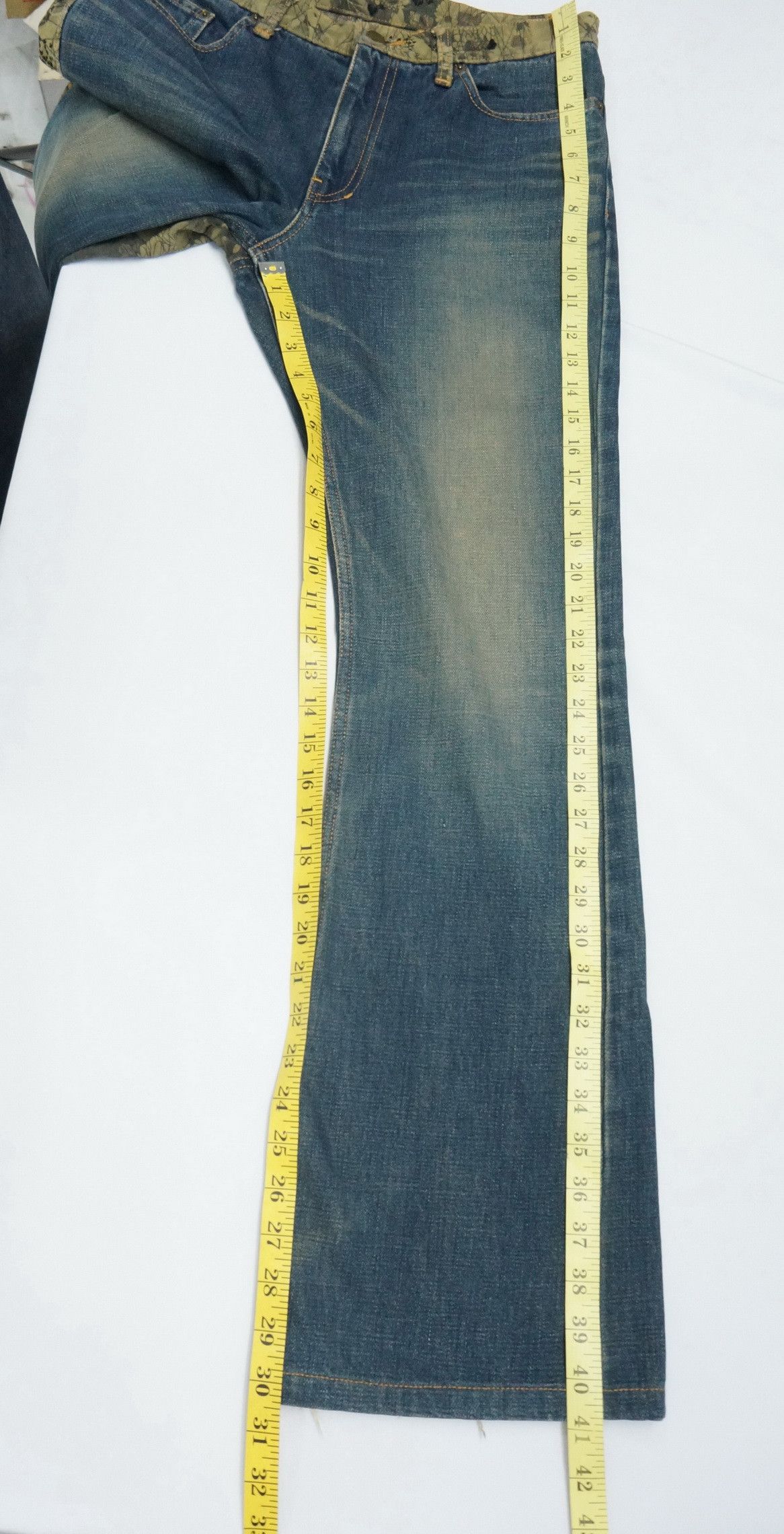 Japanese Brand Rare Vtg 🔥 Japan GLAMDY Shortrise Quilted Slim Worn Denim Size US 30 / EU 46 - 13 Thumbnail