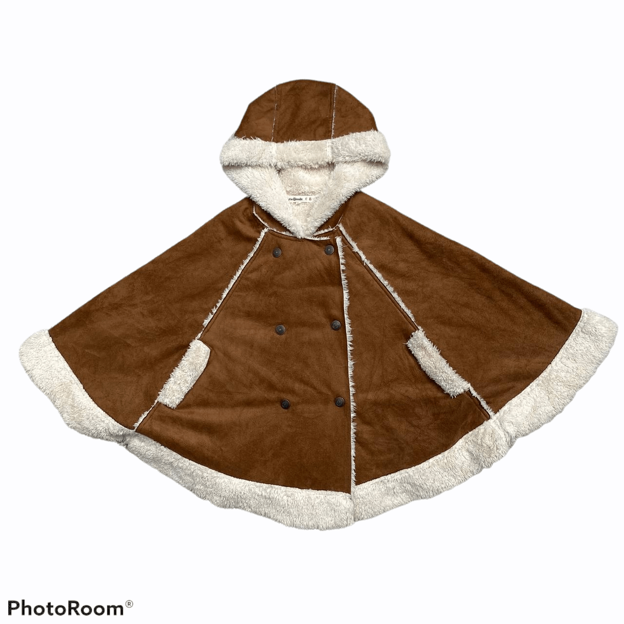 Japanese Brand × Vintage Vintage Cutie Blonde Sheepskin leather Pancho hoodies Size US M / EU 48-50 / 2 - 1 Thumbnail