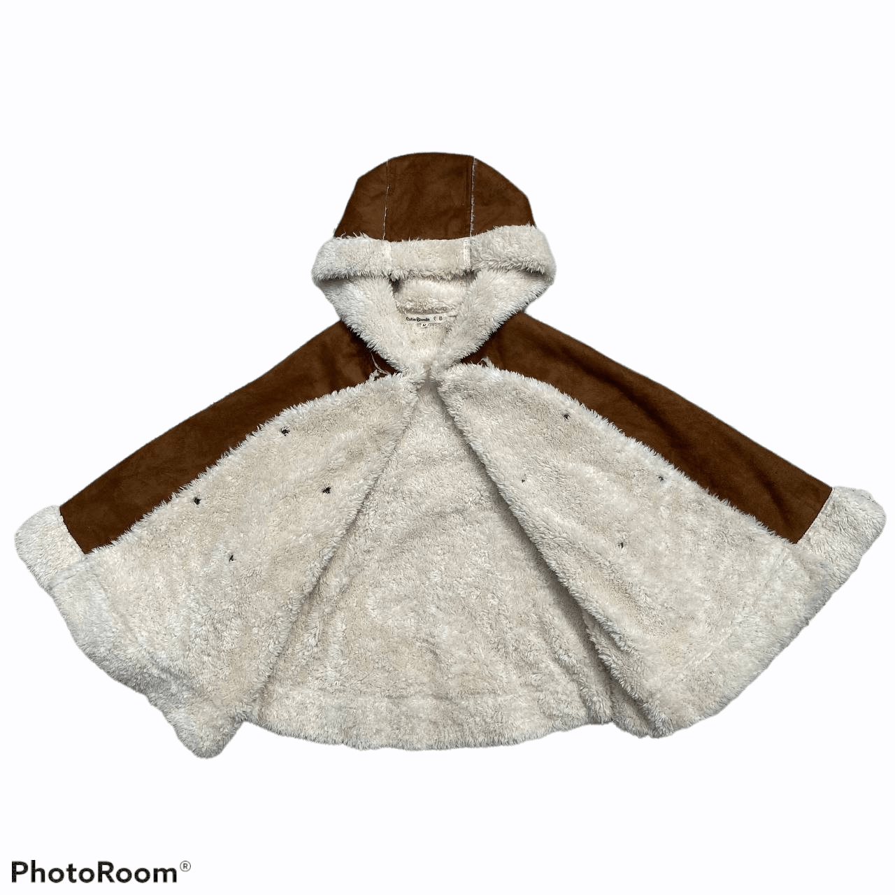 Japanese Brand × Vintage Vintage Cutie Blonde Sheepskin leather Pancho hoodies Size US M / EU 48-50 / 2 - 6 Thumbnail